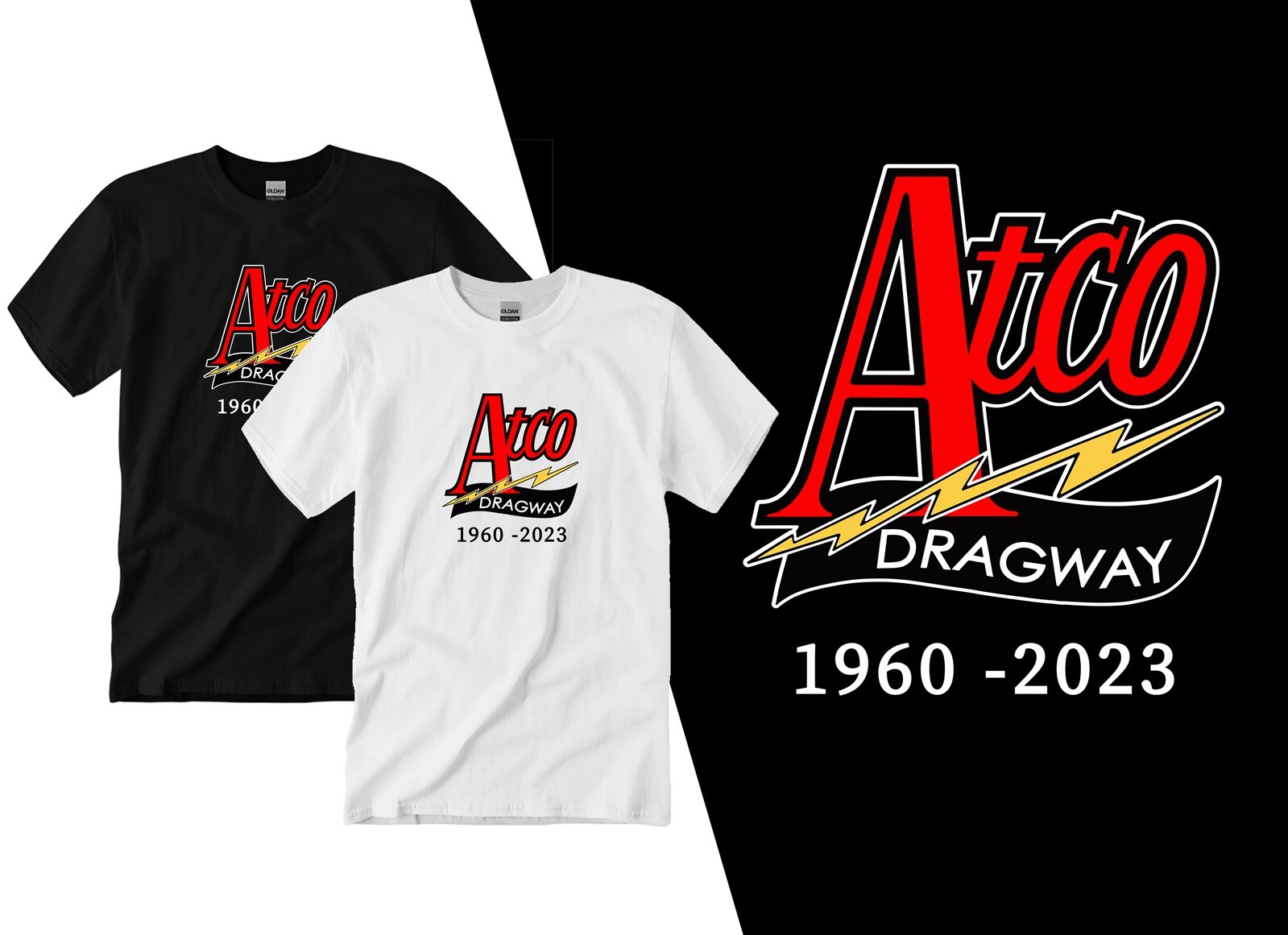 Retro Hot Rod Speed Racing Drag Race Atco Dragway NJ Tshirt Tee Adult Unisex New