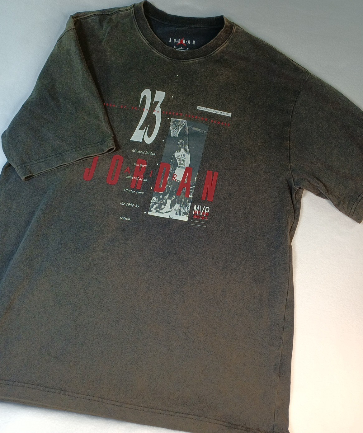 Nike Air Jordan Reissue Graphic T-Shirt Black Red & White Men’s Sz M