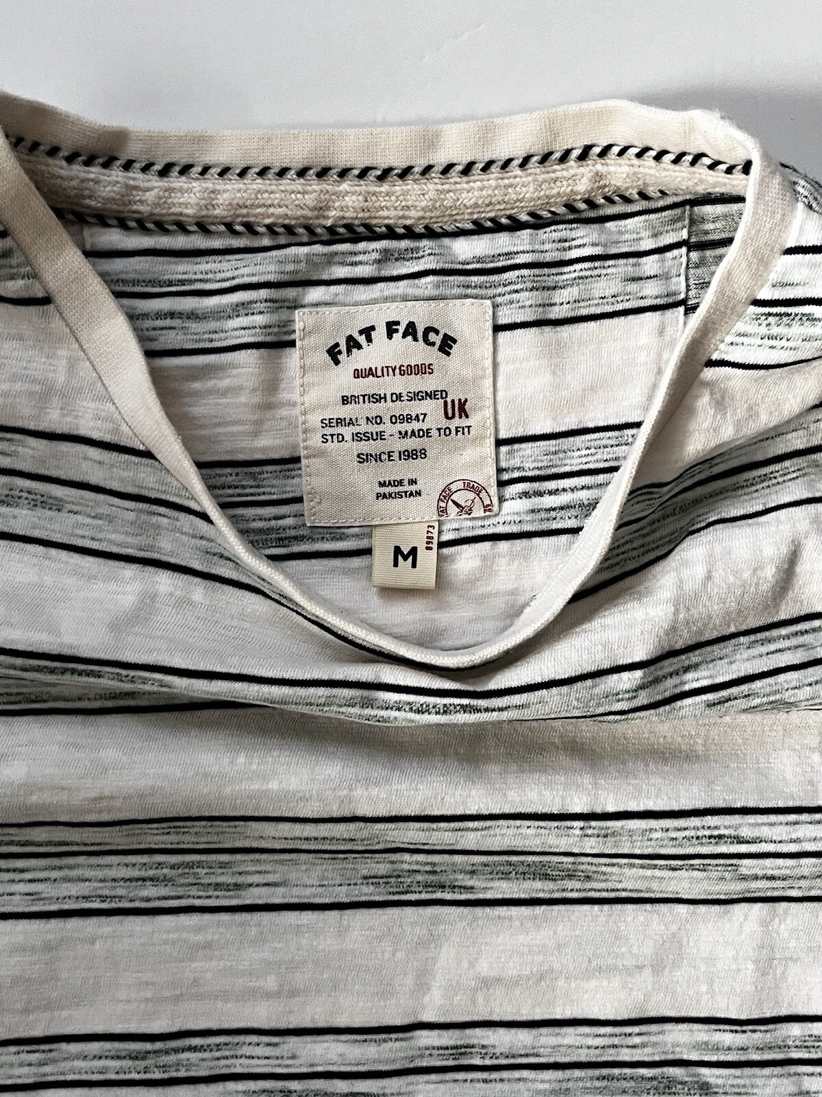 Men’s Fat Face Striped T-Shirt Size Medium