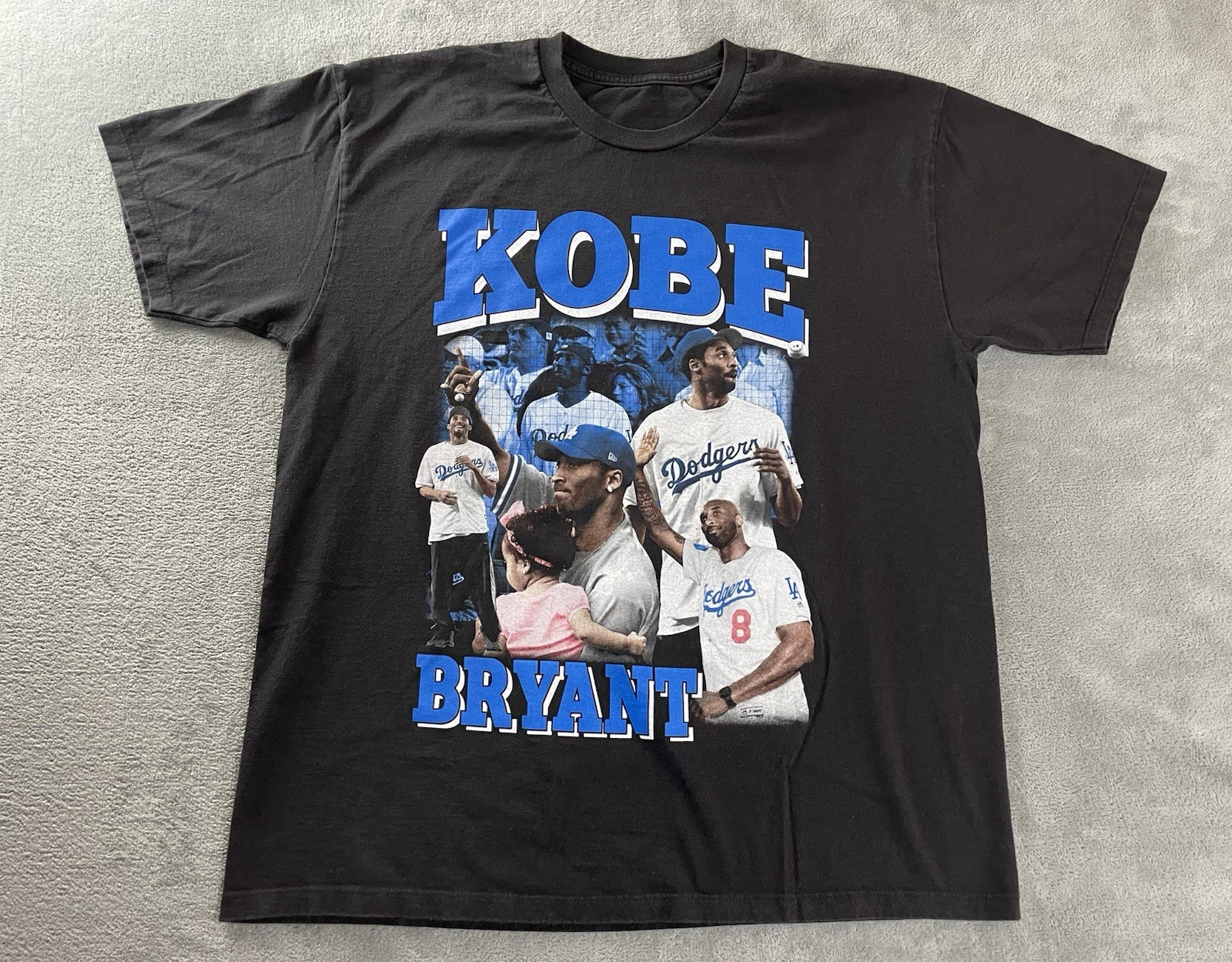 Dodgers T Shirt Men’s Adult Size L/XL No size Tag Black