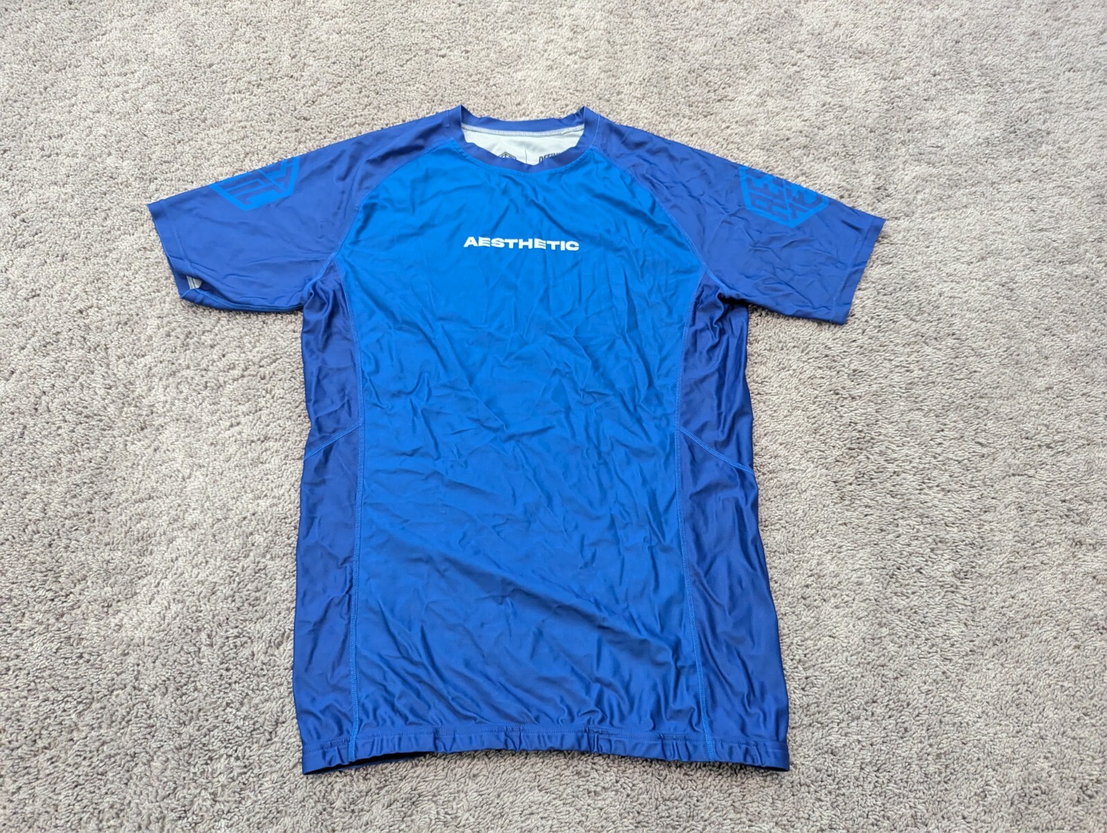 Aesthetic T Shirt Mens Extra Large Blue Short Sleeve Athletic Sports