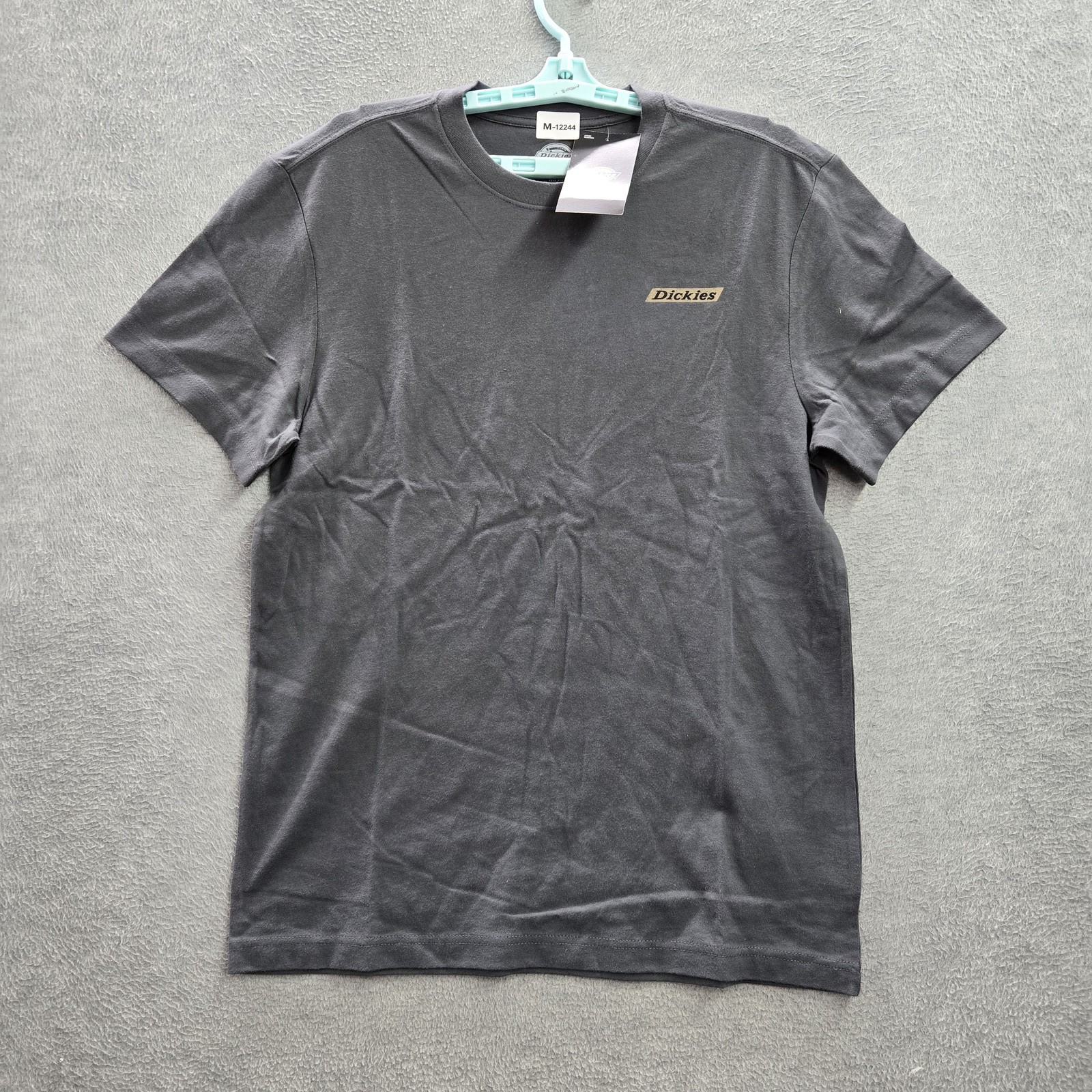 Dickies Men Shirt M Gray Camo Logo Graphic Print Short Sleeve Crew Neck NWT