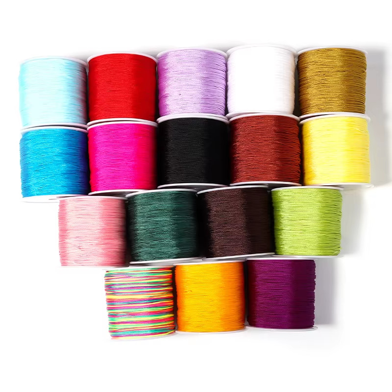 90M/Roll 0.8M #72 Nylon Thread Cord String for Jewelry Making Handmade Woven Rop