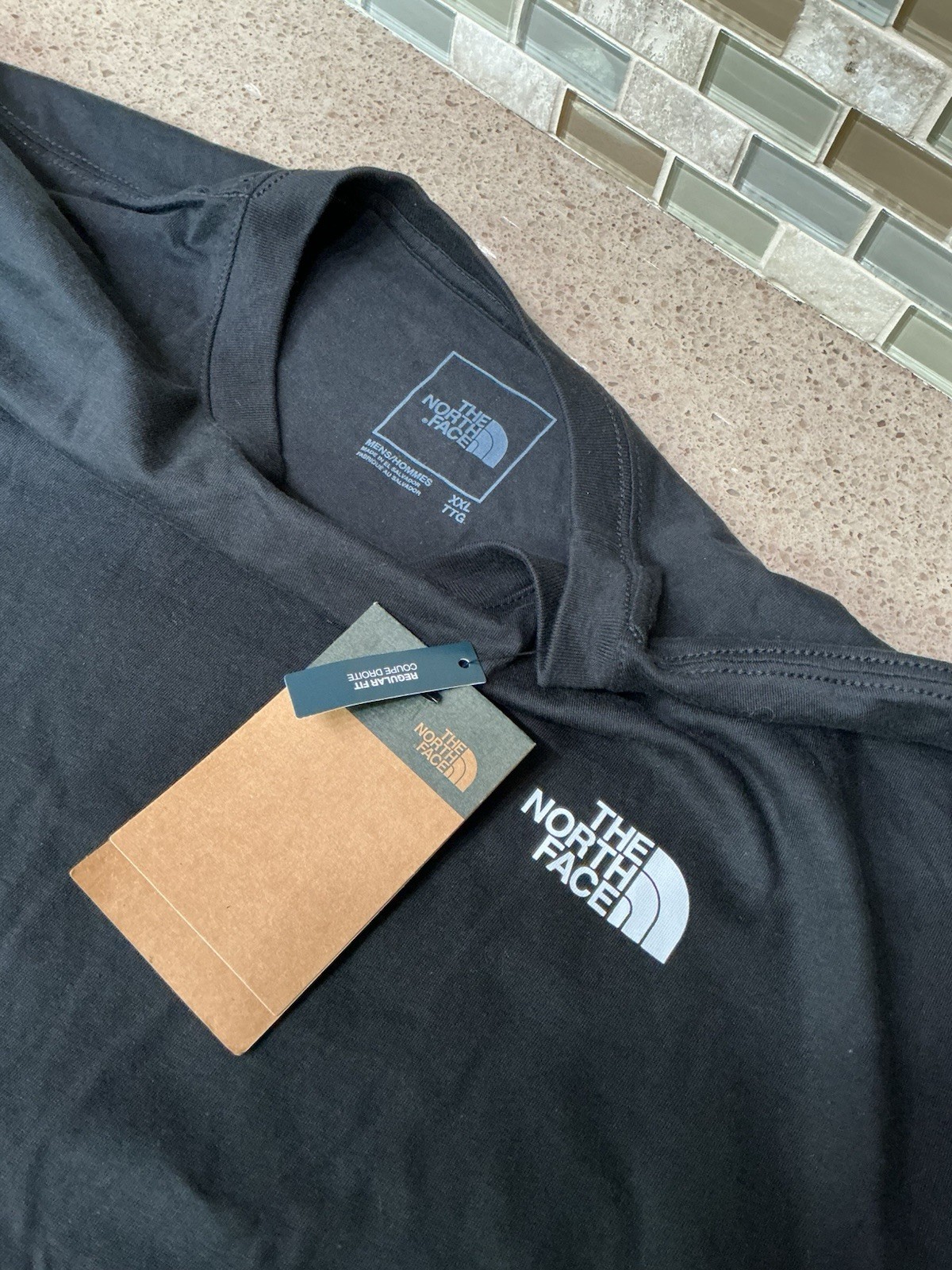 The North Face Men’s Crewneck Black TShirt Size XXL Retro Van Kayak 52×32” New