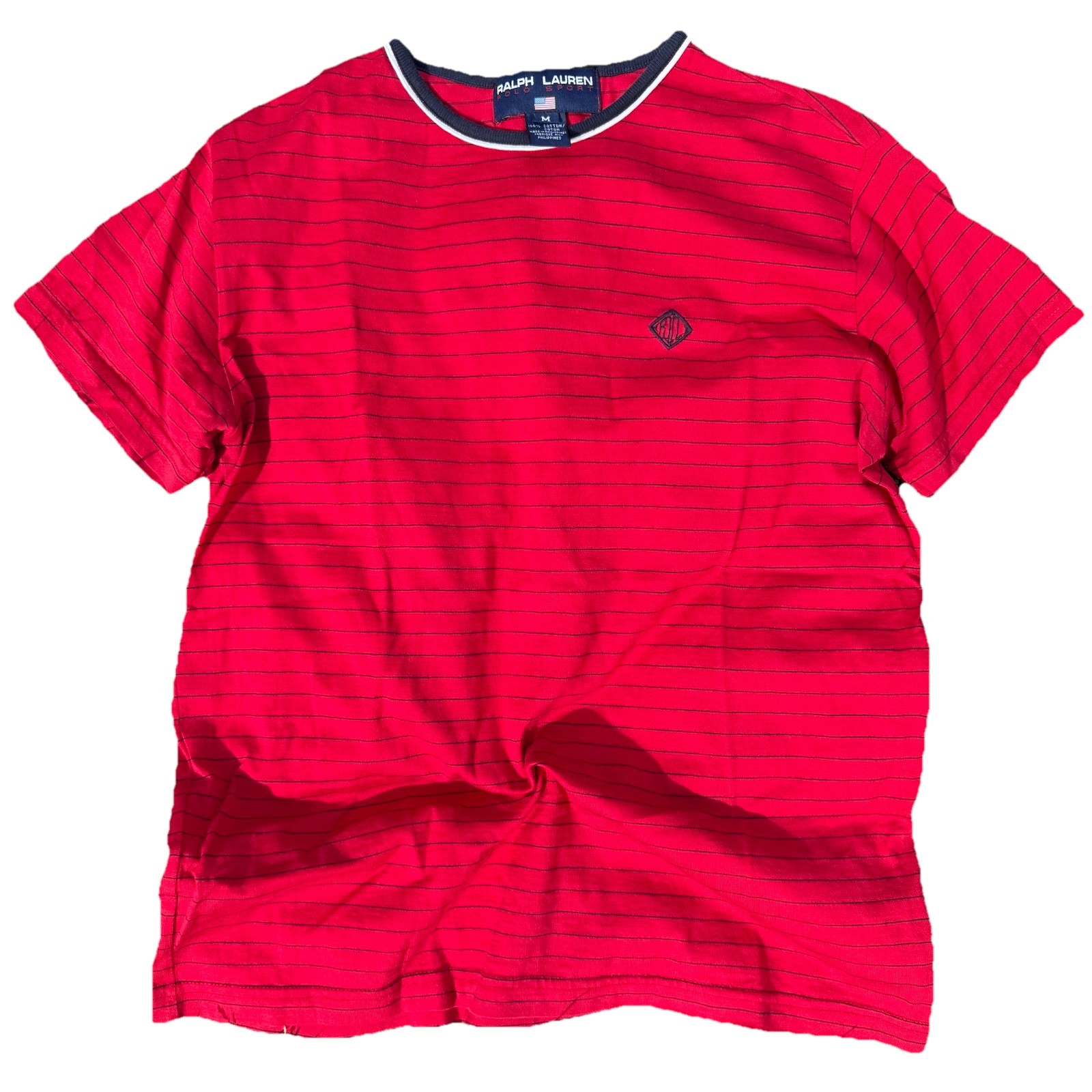 Vintage Polo Sport Shirt Womens Large Ralph Lauren Contrasting Trim Preppy 90s M