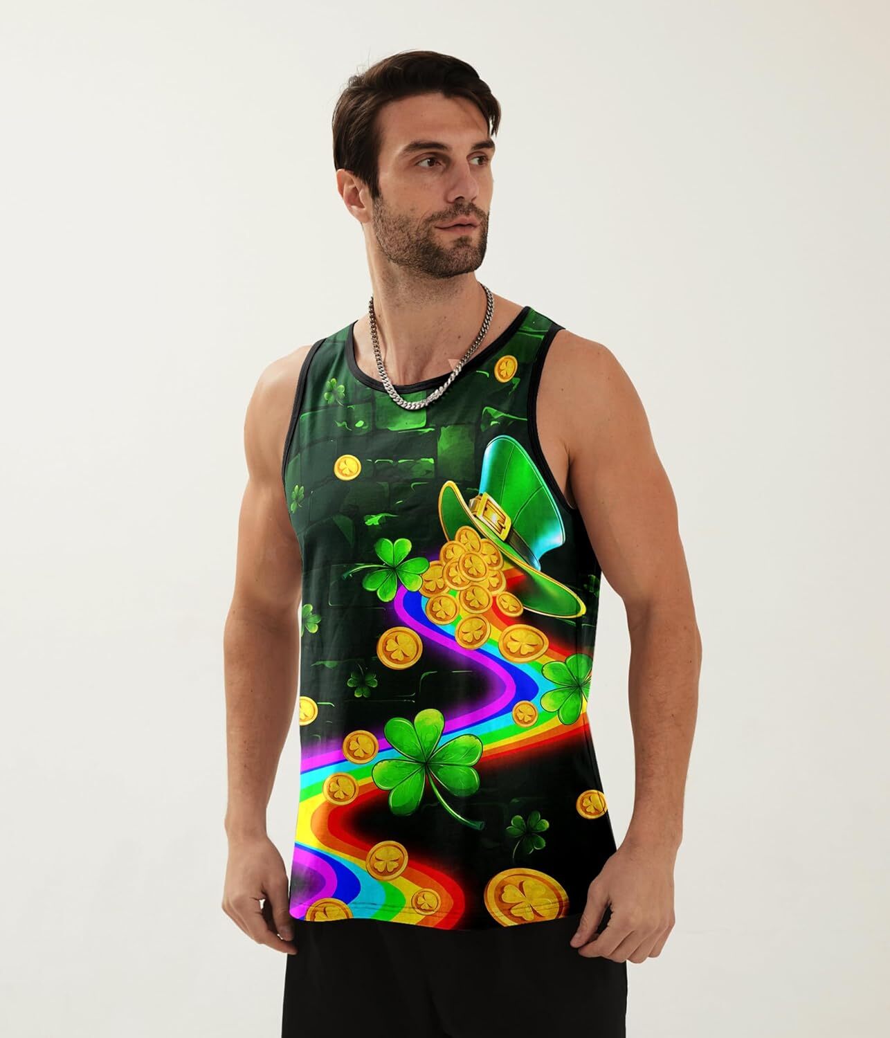 Mens Tank Tops Funny Graphic Summer Sleeveless Tank Top,comfortable, breathable