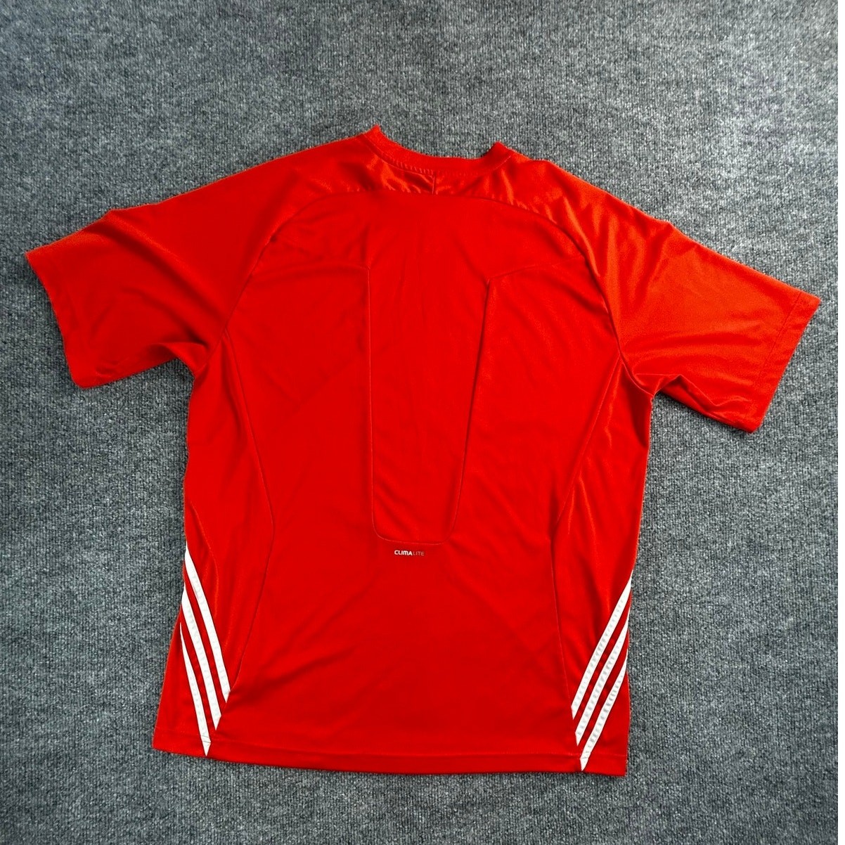 Adidas ClimaLite Men’s XL Orange Performance Athletic Training Shirt 3 Stripe