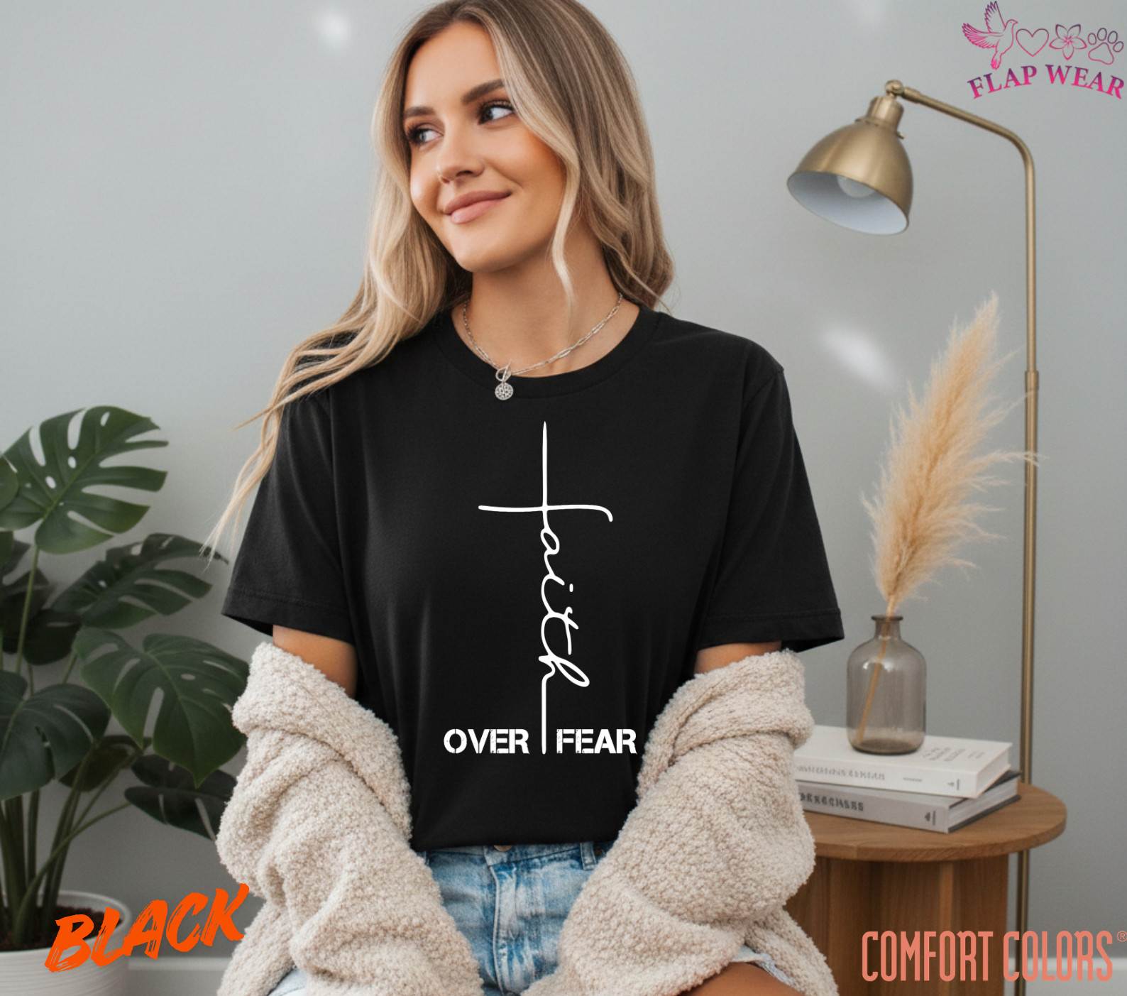 Unisex Faith Over Fear Chri T-Shirt, Men T shirt,Women T shirt Gift Religion Top