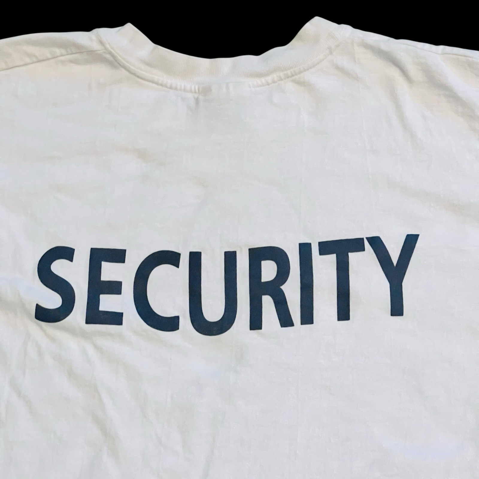 Security T-Shirt Event Staff Uniform Employee Party Men White Short Sleeve XL