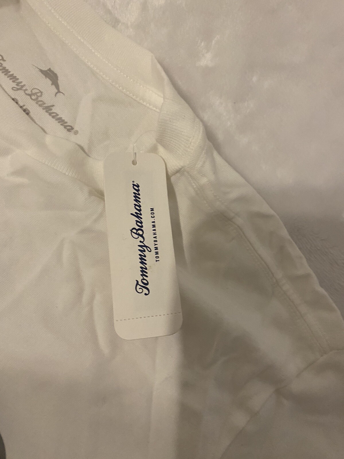 Tommy Bahama Withe T -shirt Forecast Mostly Mild Sz S