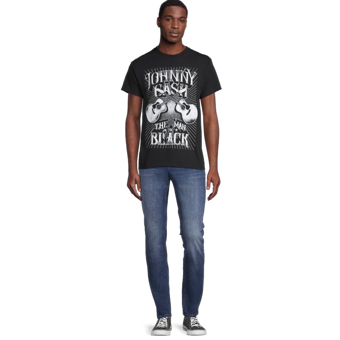 Johnny Cash Rock T-Shirt Size Medium, The Man in Black Shirt, Walmart T-Shirt