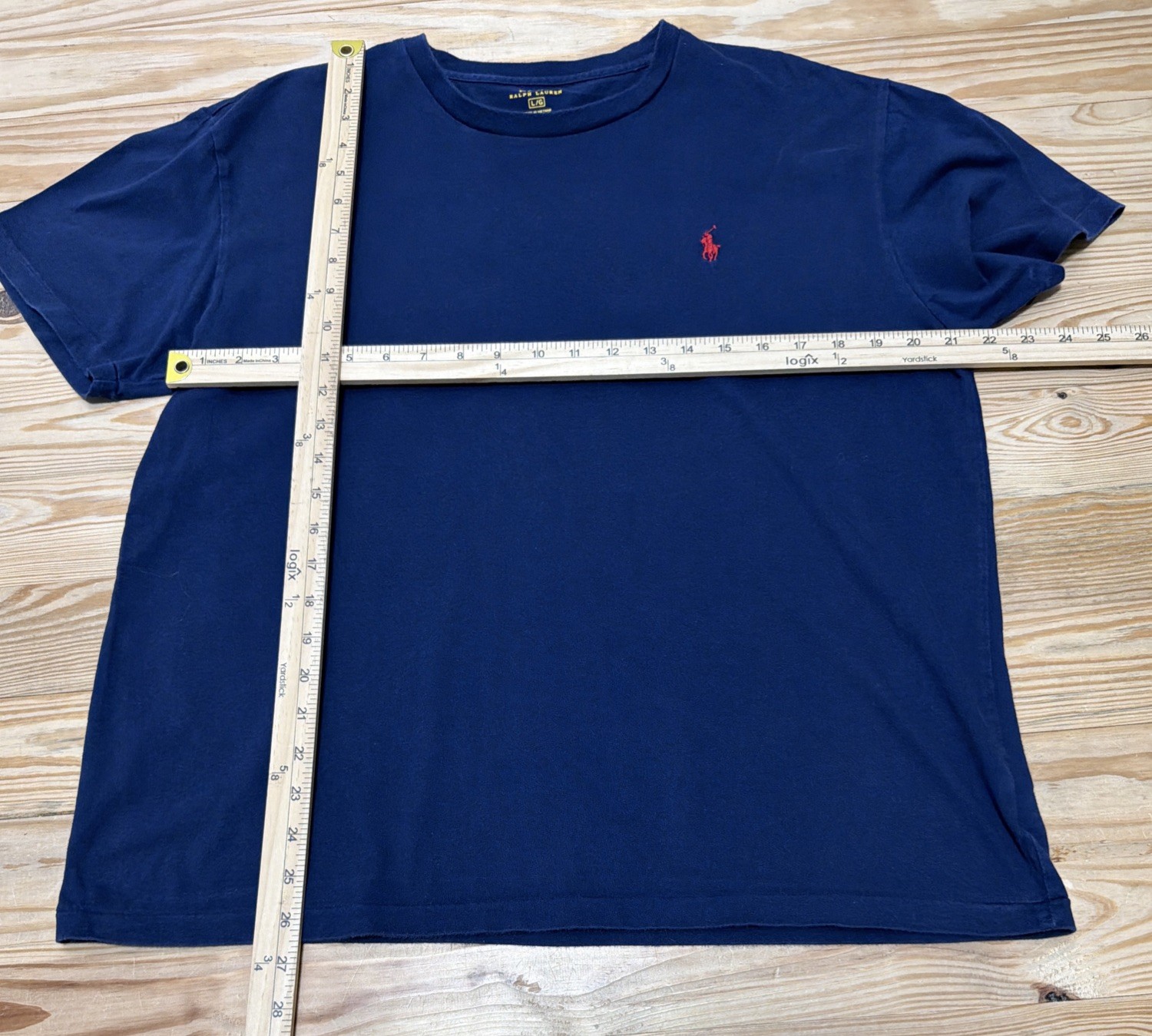 Polo Ralph Lauren T Shirt Mens Navy Blue XL Large Embroidered Tee Red Logo