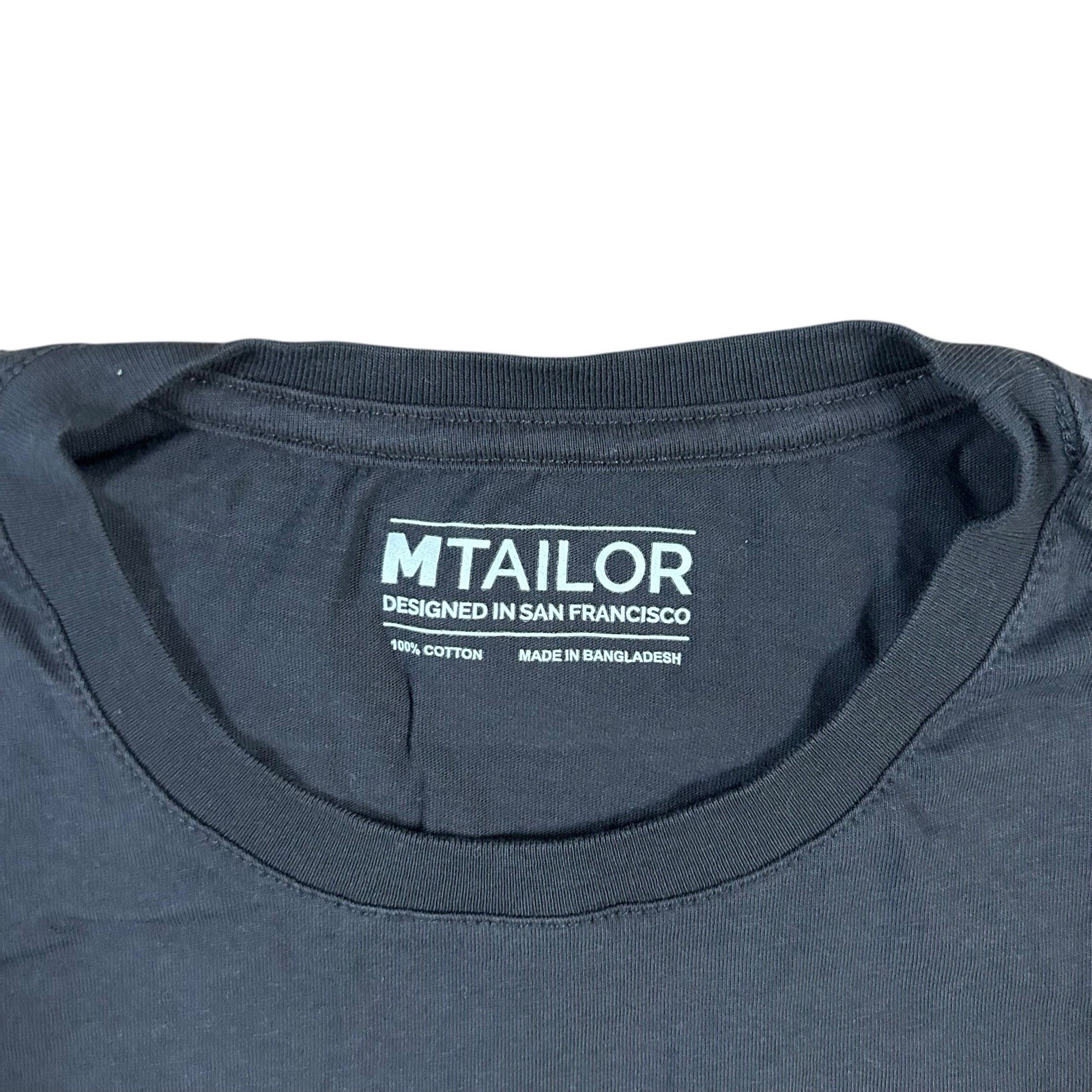 MTailor Men’s Solid Custom Fit Cotton T-Shirt Slate Gray Large San Francisco