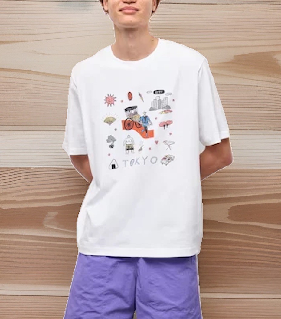 GU Graphic T-Shirt Japan Tee Japan Limited NEW White Kawaii Tokyo NWT Sakura