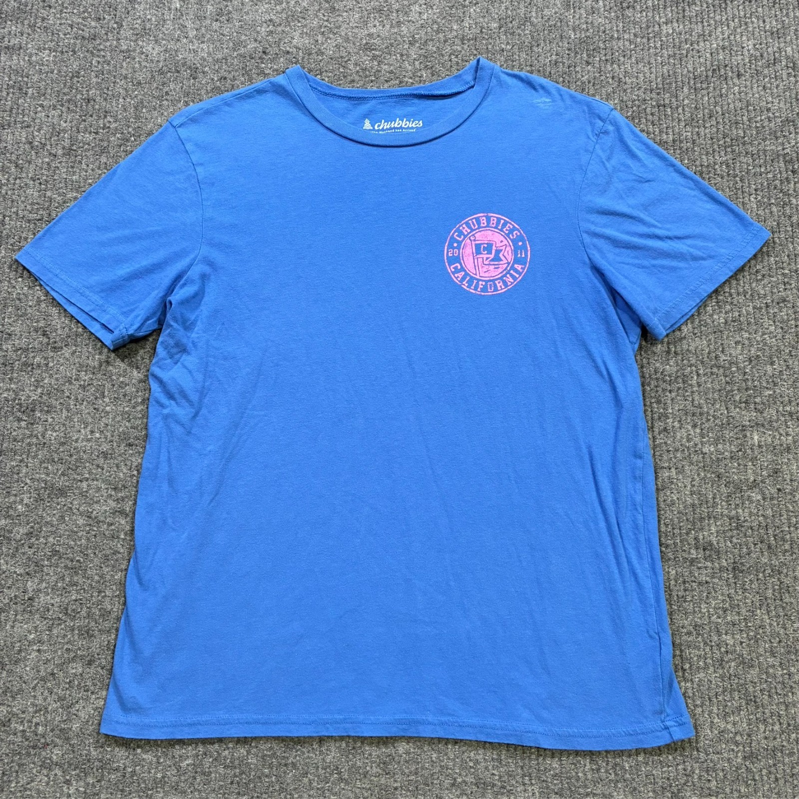 Chubbies California The Weekend Has Arrived Mens T-Shirt M Blue Short Sleeve