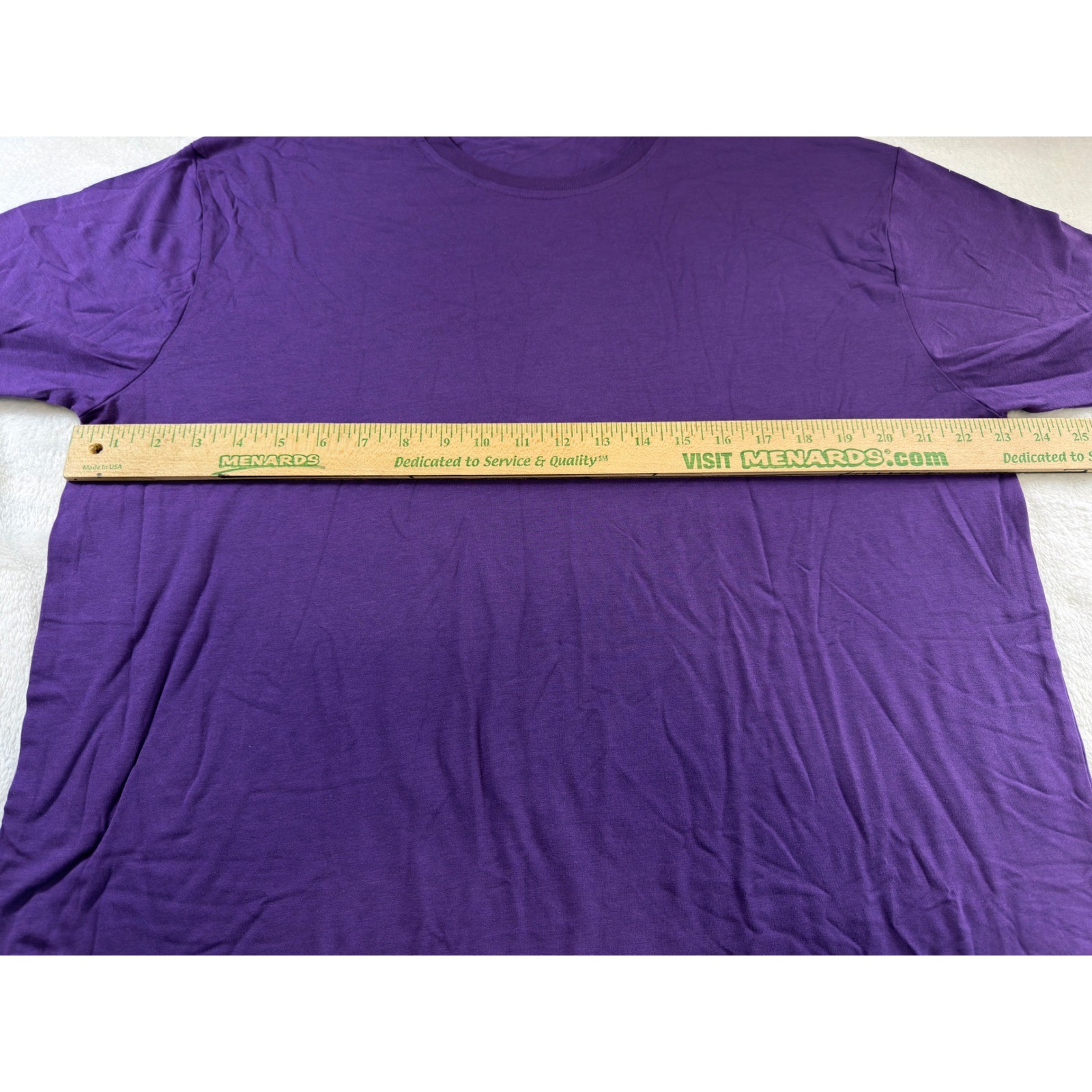 Royal Avalon Mens XL Purple Bamboo Blend Short Sleeve Crew Neck T-Shirt