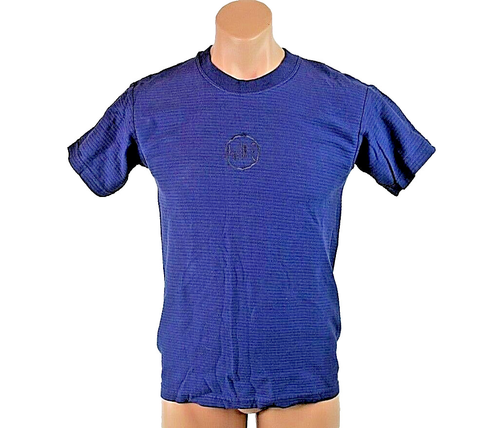 VTG 90s USA MADE Purple Nike Microstripe Textured Embroidered T-Shirt Tee Sz S