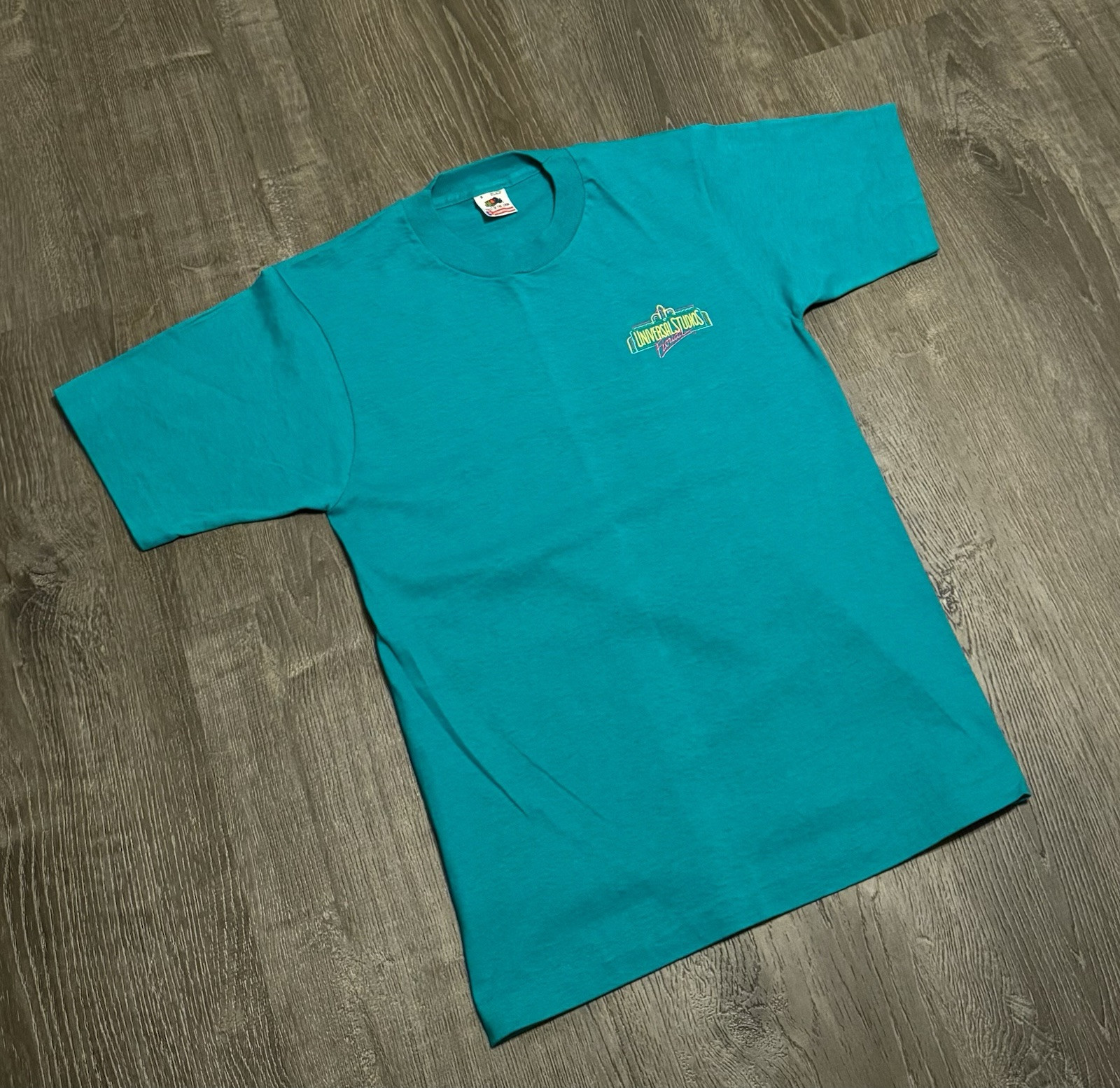 Vintage 80s Universal Studios T Shirt—MADE IN USA—Single Stitch Embroidered Logo