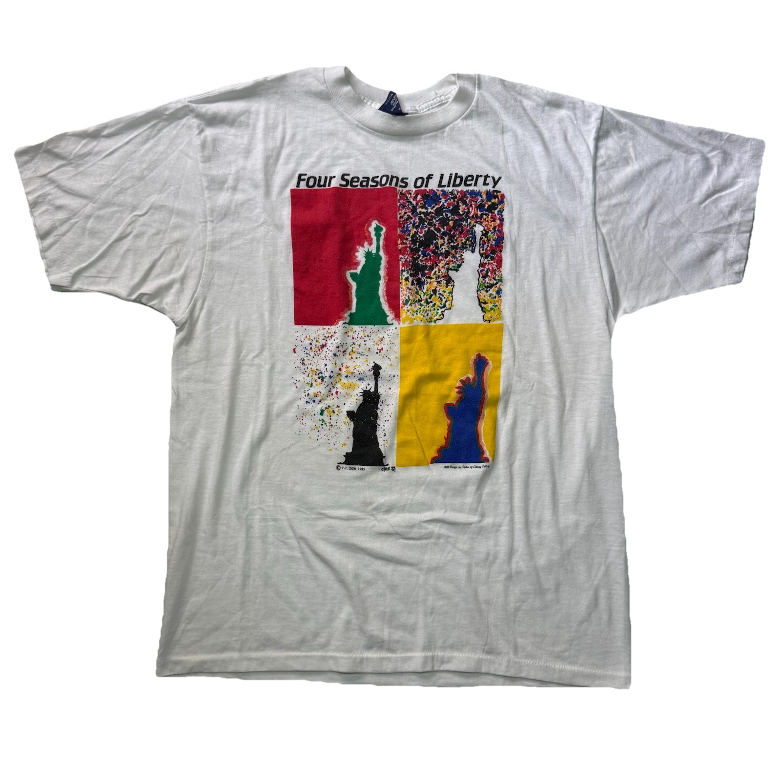 Vintage 1985 Four Seasons Of Liberty Shirt Size XL Sneakers Tag