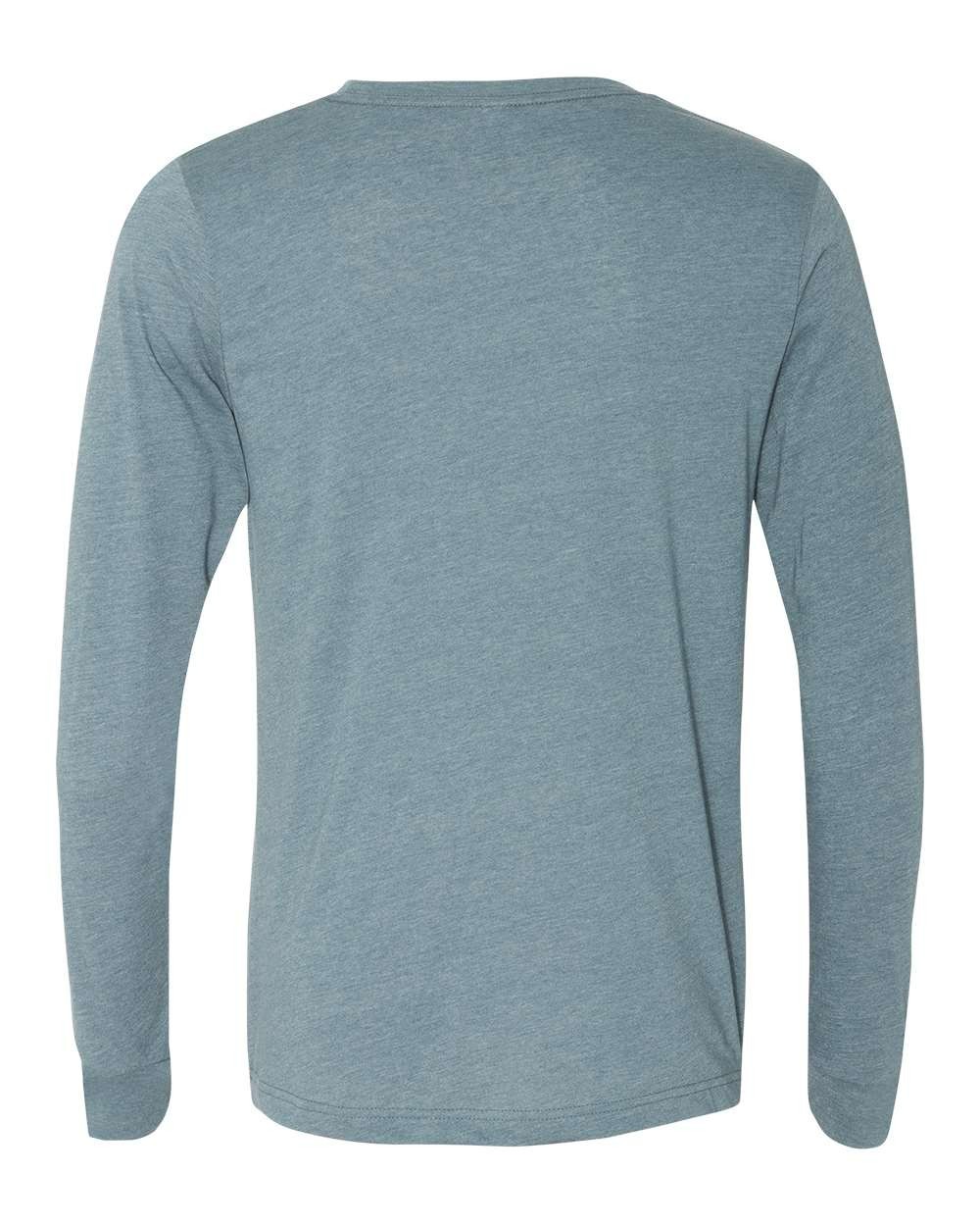 Bella Canvas 3501CVC Long Sleeve T-Shirt Unisex Color is Heather Slate