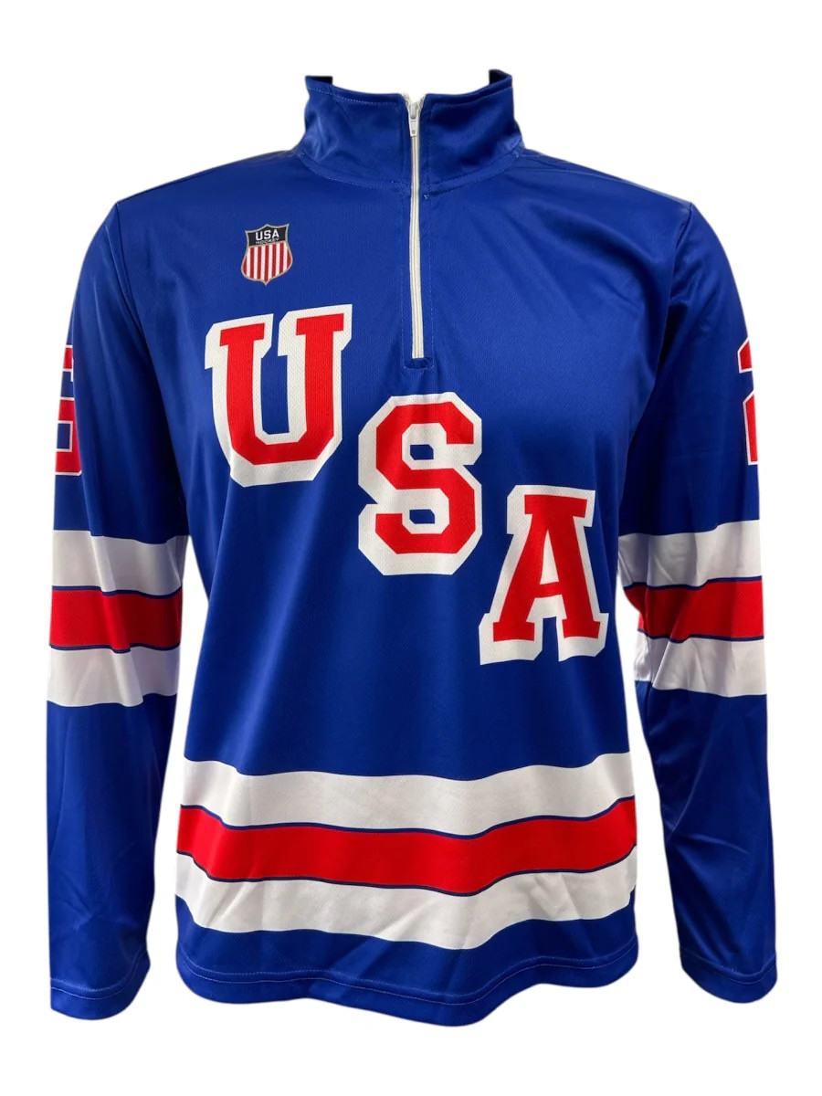 USA Hockey 2026 Replica Lightweight Blue 1/4 Zip Pullover