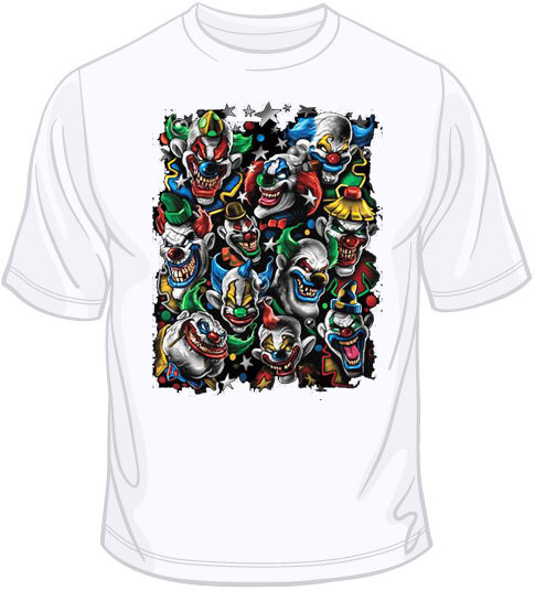Colored Clowns 1 (oversized) T Shirt Choose Style & Size Up to 4XL 10489