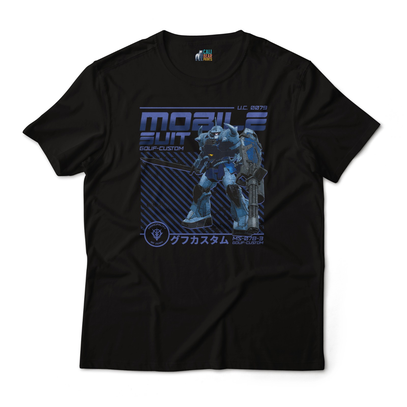 MS-07B-3 Gouf Custom Gundam Mobile Suit Anime Mecha Anime Graphic T-Shirt