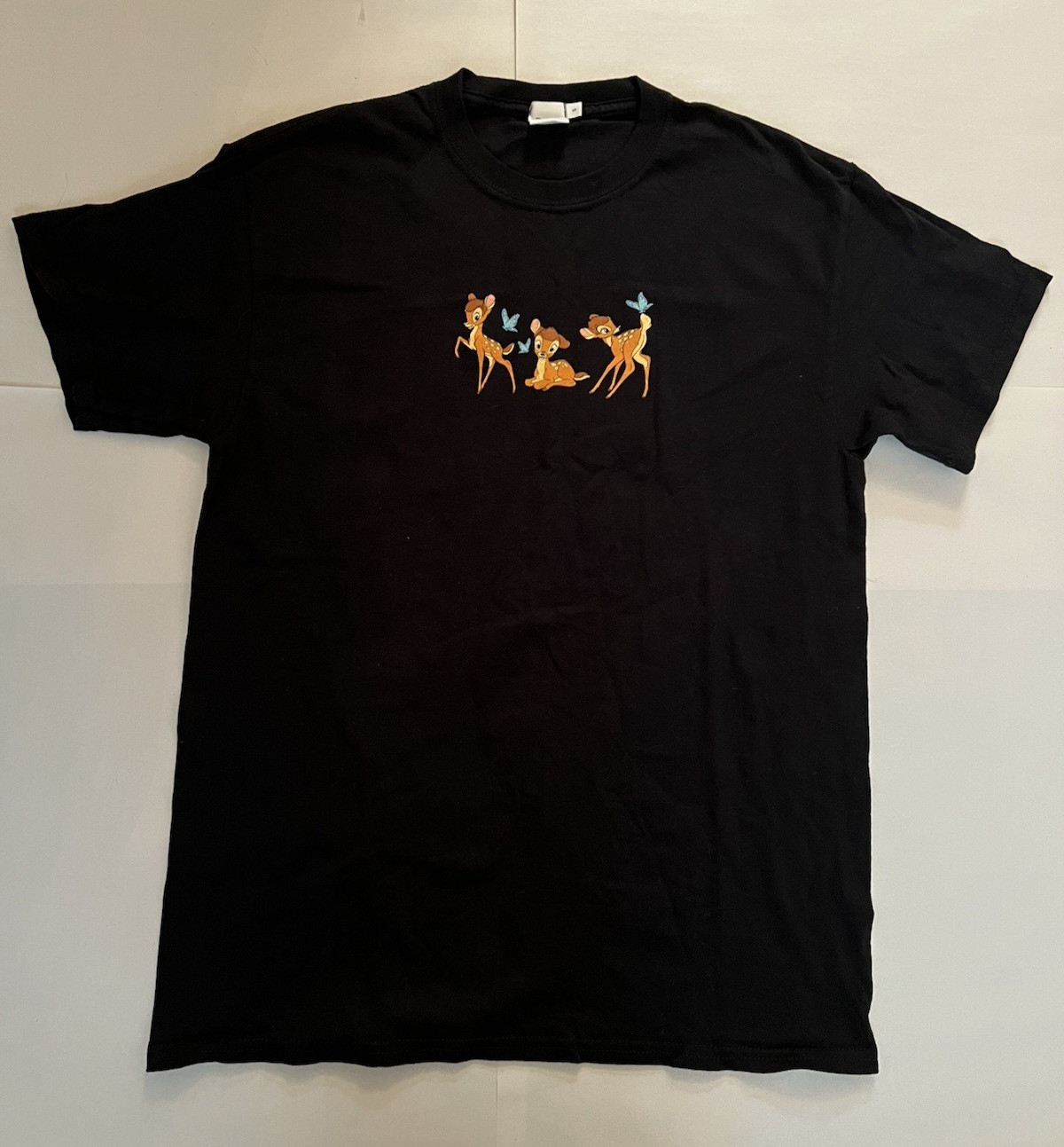 Disney x Skinny Dip Bambi T Shirt Black Small Oversized Collab Disneyland