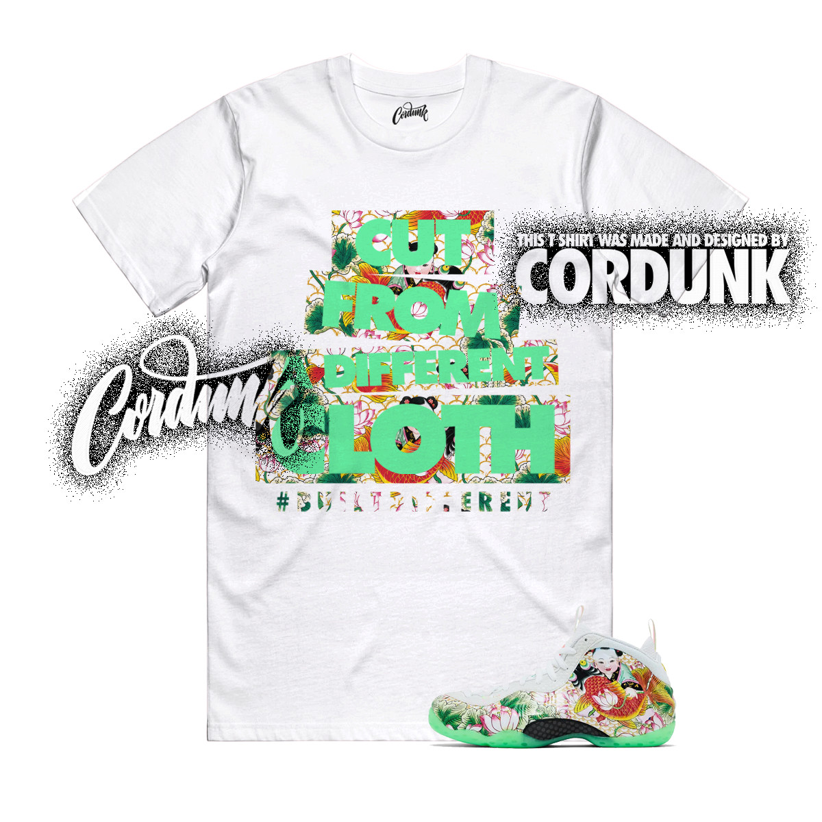 Foamposite Tianjin 2.0 Air One Poison Green Glow T Shirt Match CLOTH