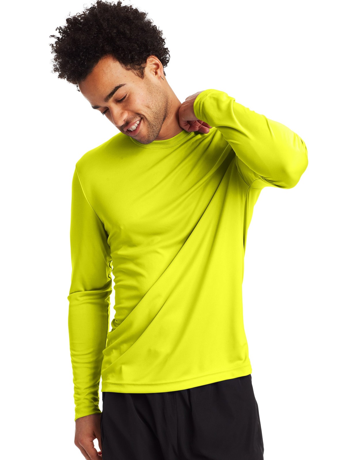 Hanes Sport Cool DRI Men’s Performance Long Sleeve T-Shirt, Value 4-Pack
