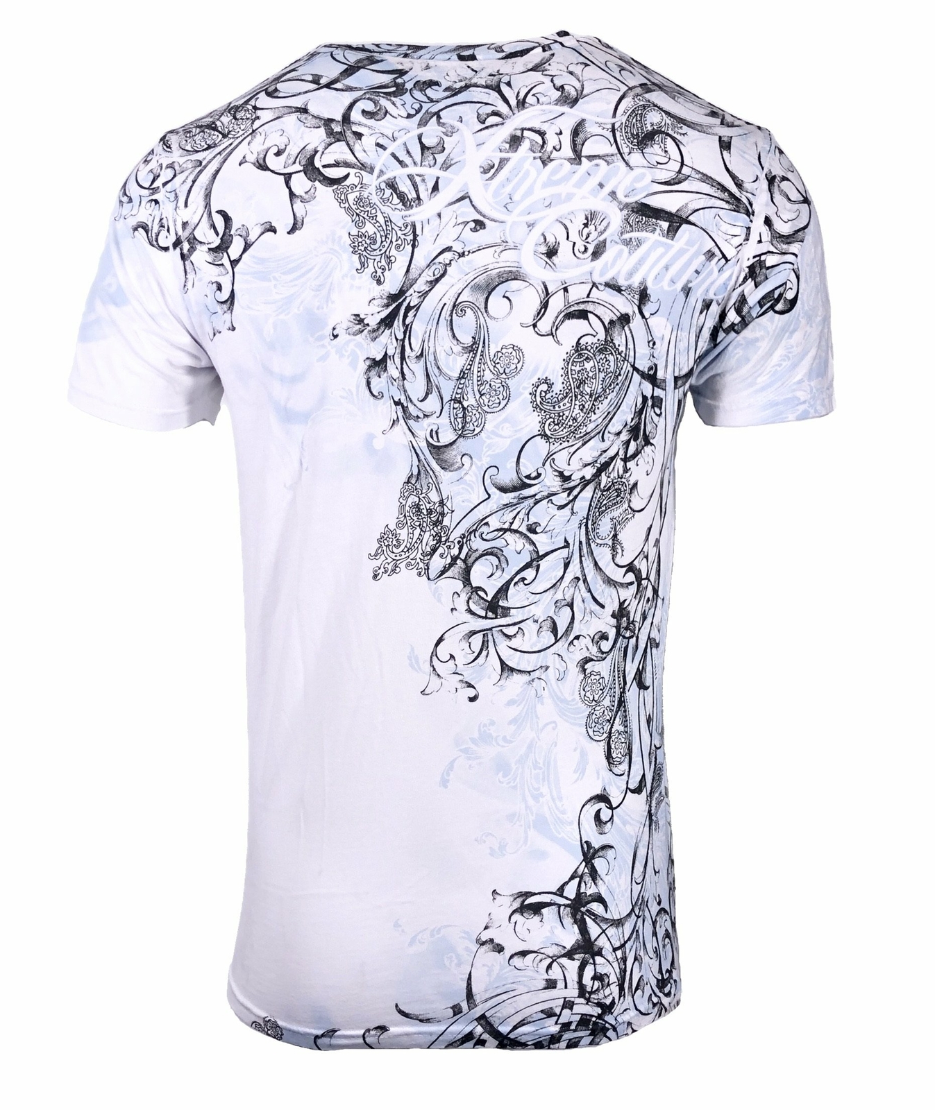 Xtreme Couture by Affliction Men’s T-Shirt SCRAP HEAP Biker White MMA