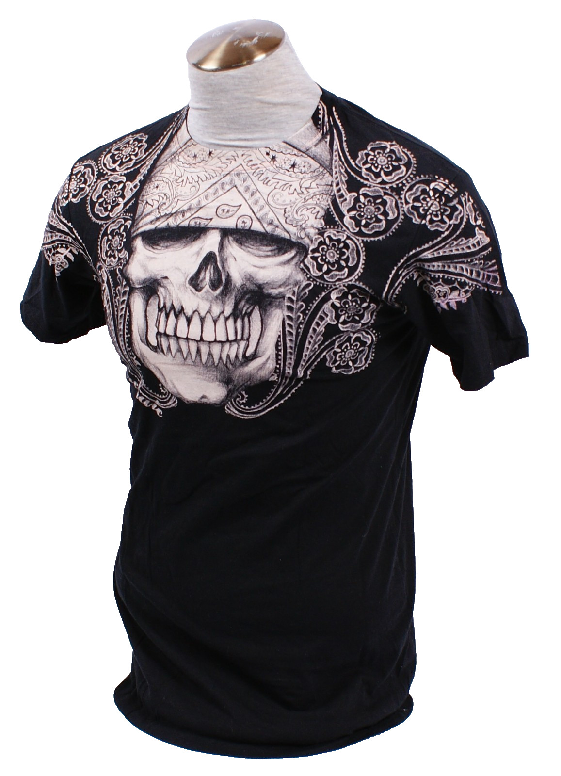 Archaic Men’s M Black Skull Graphic Short Sleeve Tee T-Shirt