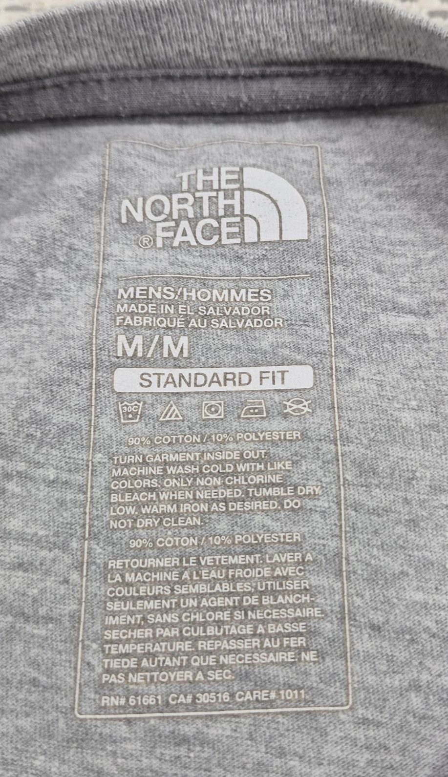 The North Face Shirt Mens Medium Gray Long Sleeve Logo Graphic Outdoor Tee