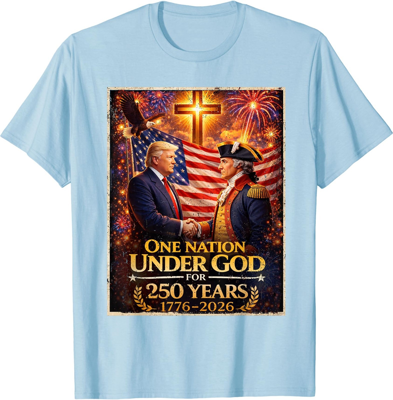 250 Years America Anniversary 250th Trump Washington T-Shirt