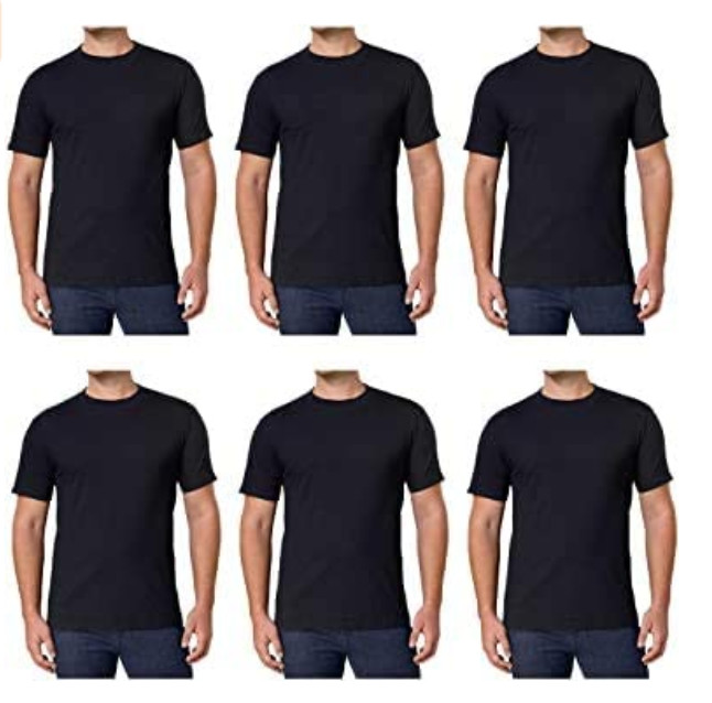 Kirkland Signature Men’s Crew Neck Tee 1, 3, 4, 5, 6-pack,