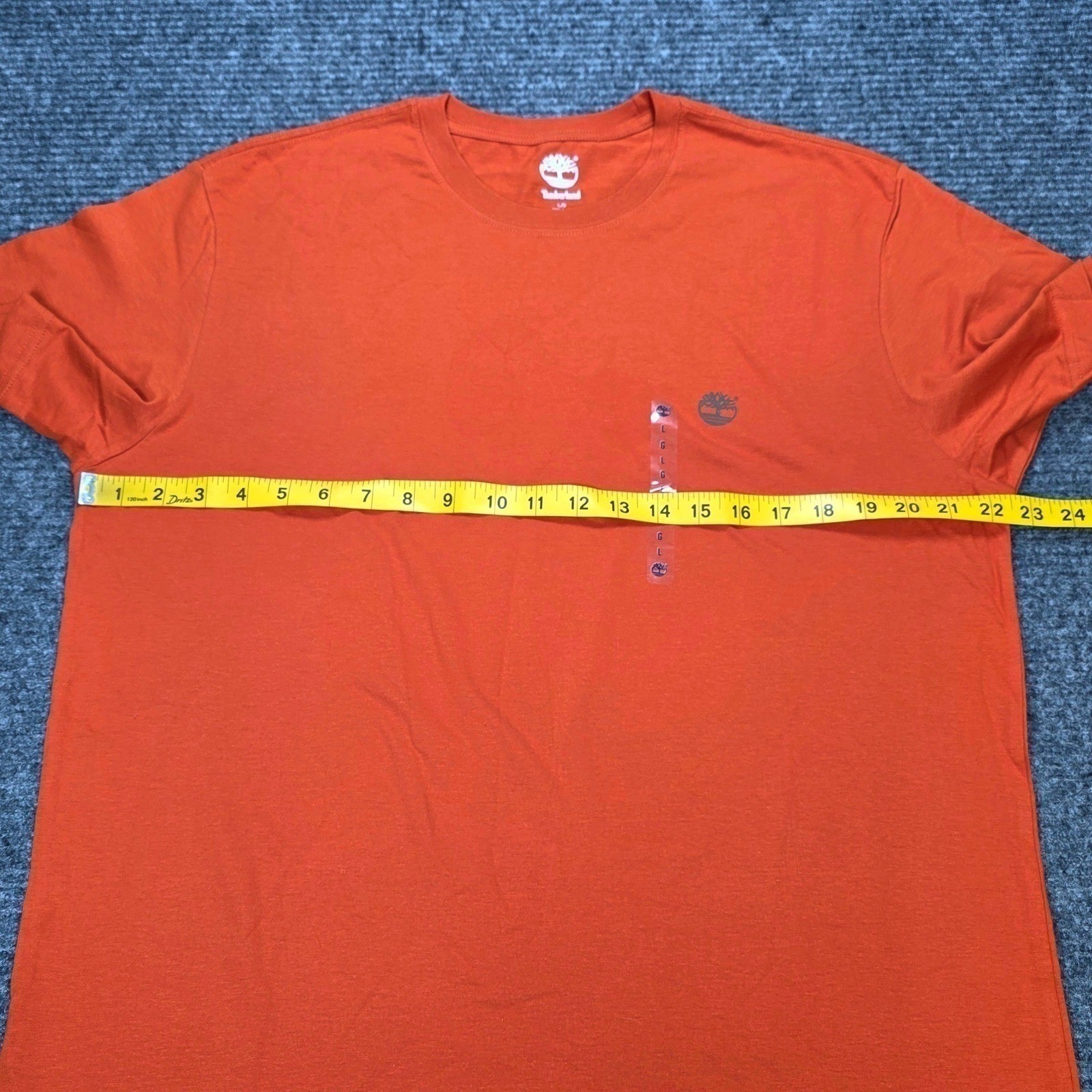 Timberland T-Shirt Men’s Size Large Orange Since 1973 Graphic 100% Cotton New
