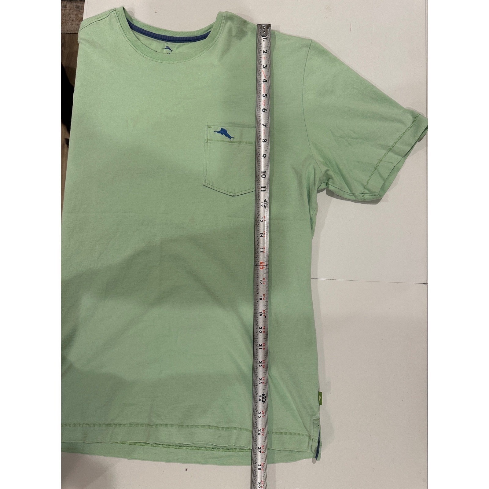 Tommy Bahama Relax Mens Light Green Pima Cotton Pocket T Shirt L G