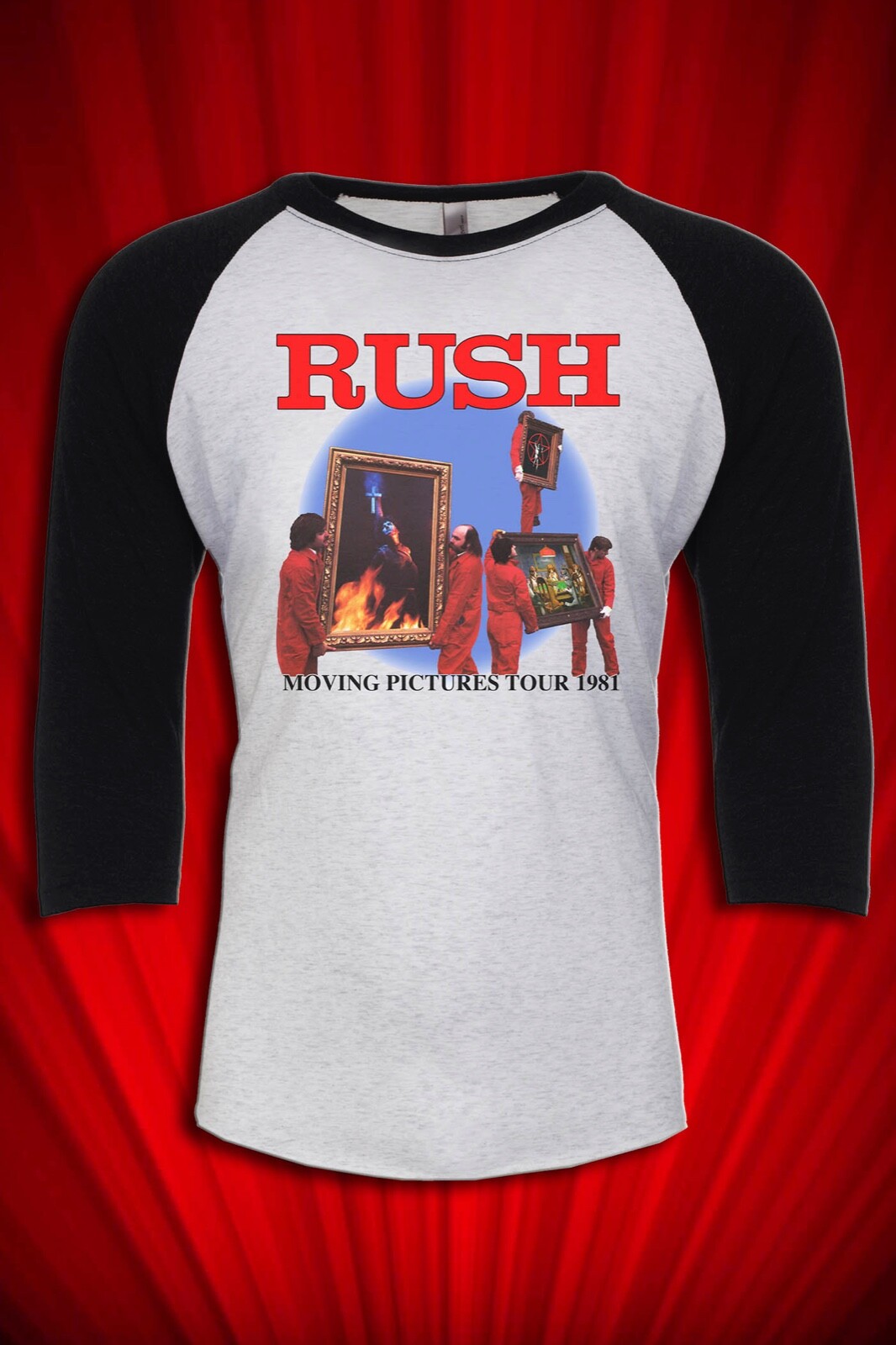 Moving Pictures 1981 Vintage Tour T-SHIRT FREE SHIP USA
