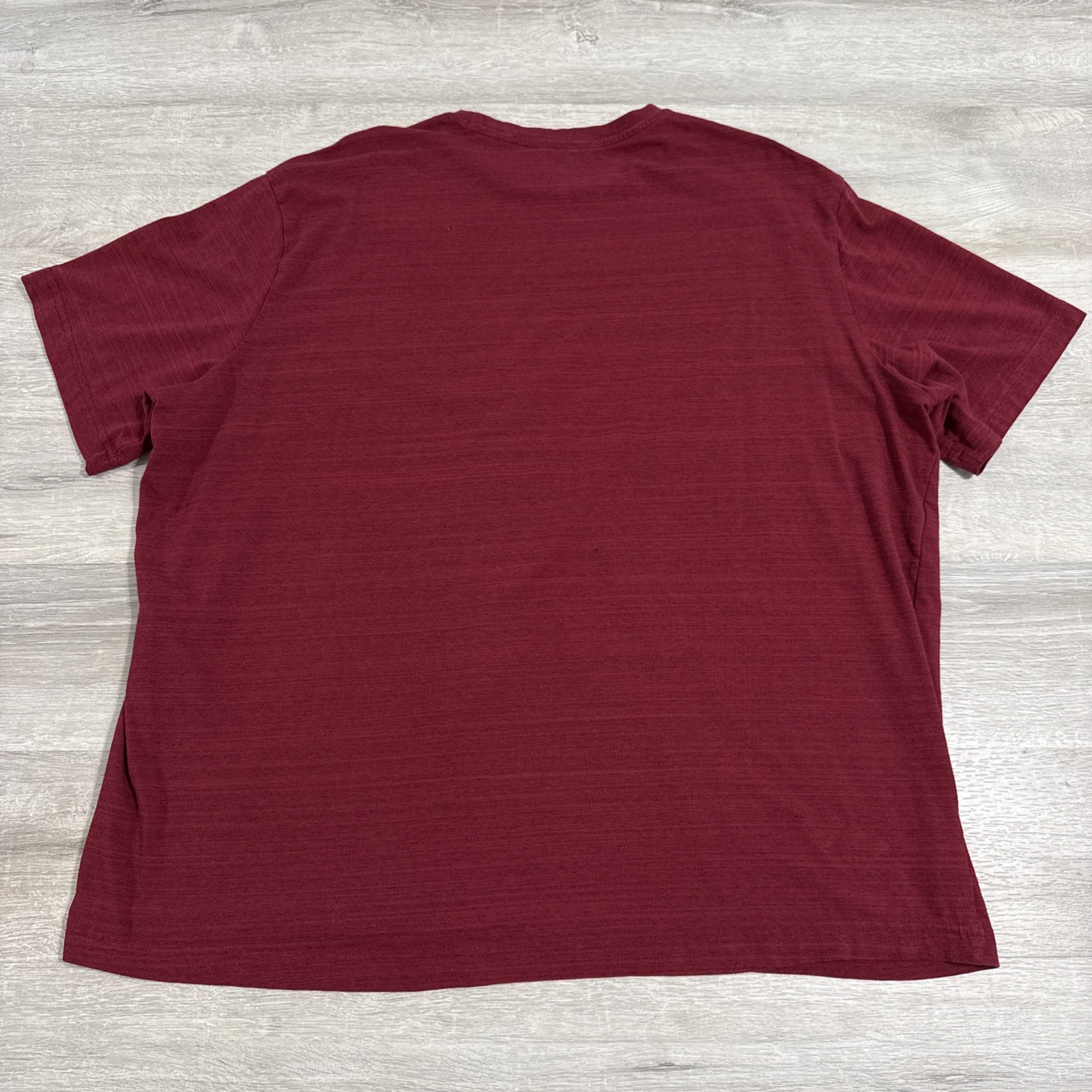 Athletic Works Shirt Men’s Red Heather Crew Neck Stretch 2XL Cotton Blend Tee