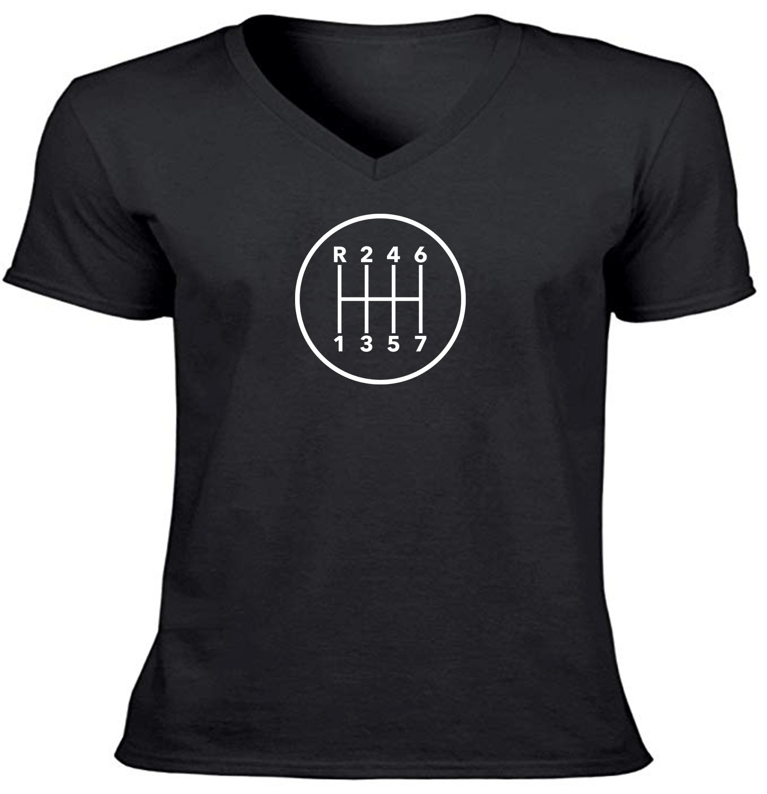 Manual Transmission Shift Pattern 7 Speed Stick T-Shirt Manual Gearbox Gearshift