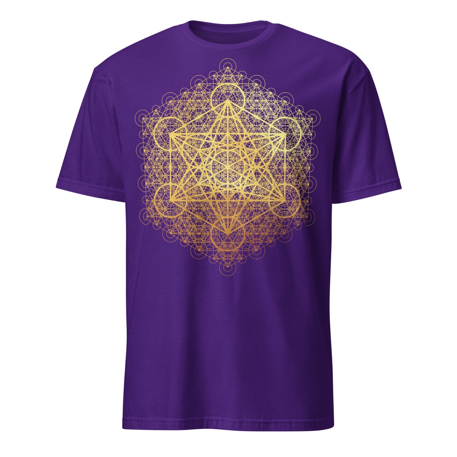 Sacred Geometry, Metatron’s Cube, Transcendence, Gold Geometric Unisex T-shirt