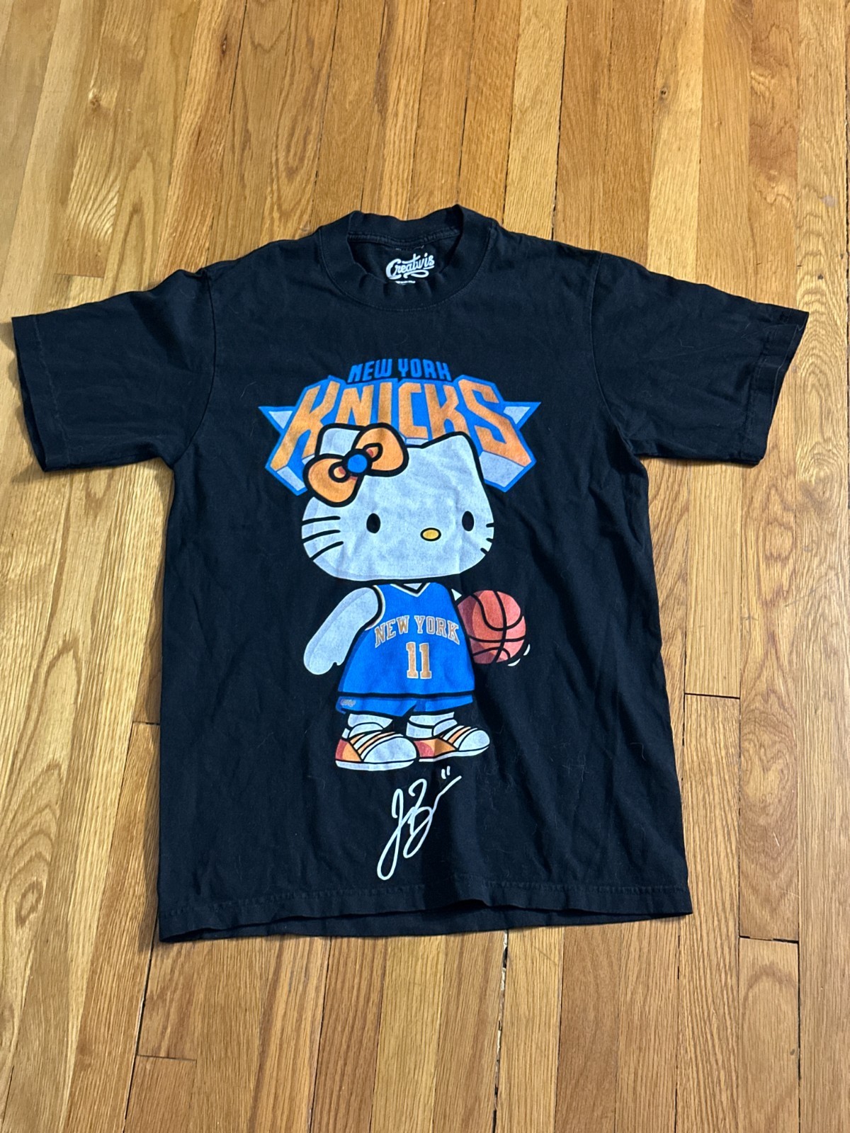 New York Knicks NYK Jalen Brunson #11 Hello Kitty Unisex Shirt Black Heavyweight