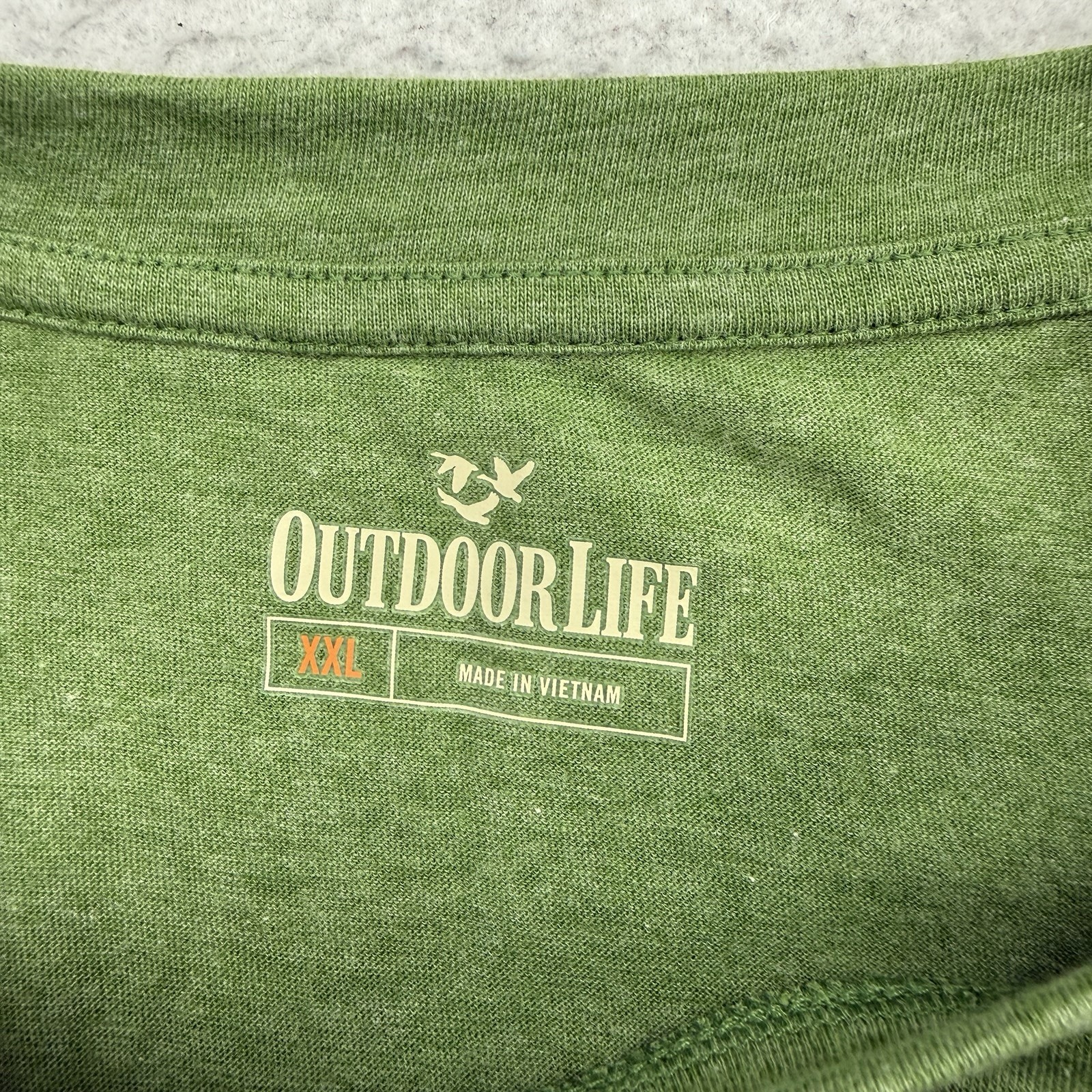 Outdoor Life Shirt Mens XXL Green Long Sleeve Lightweight Stretch Wicking Hiking