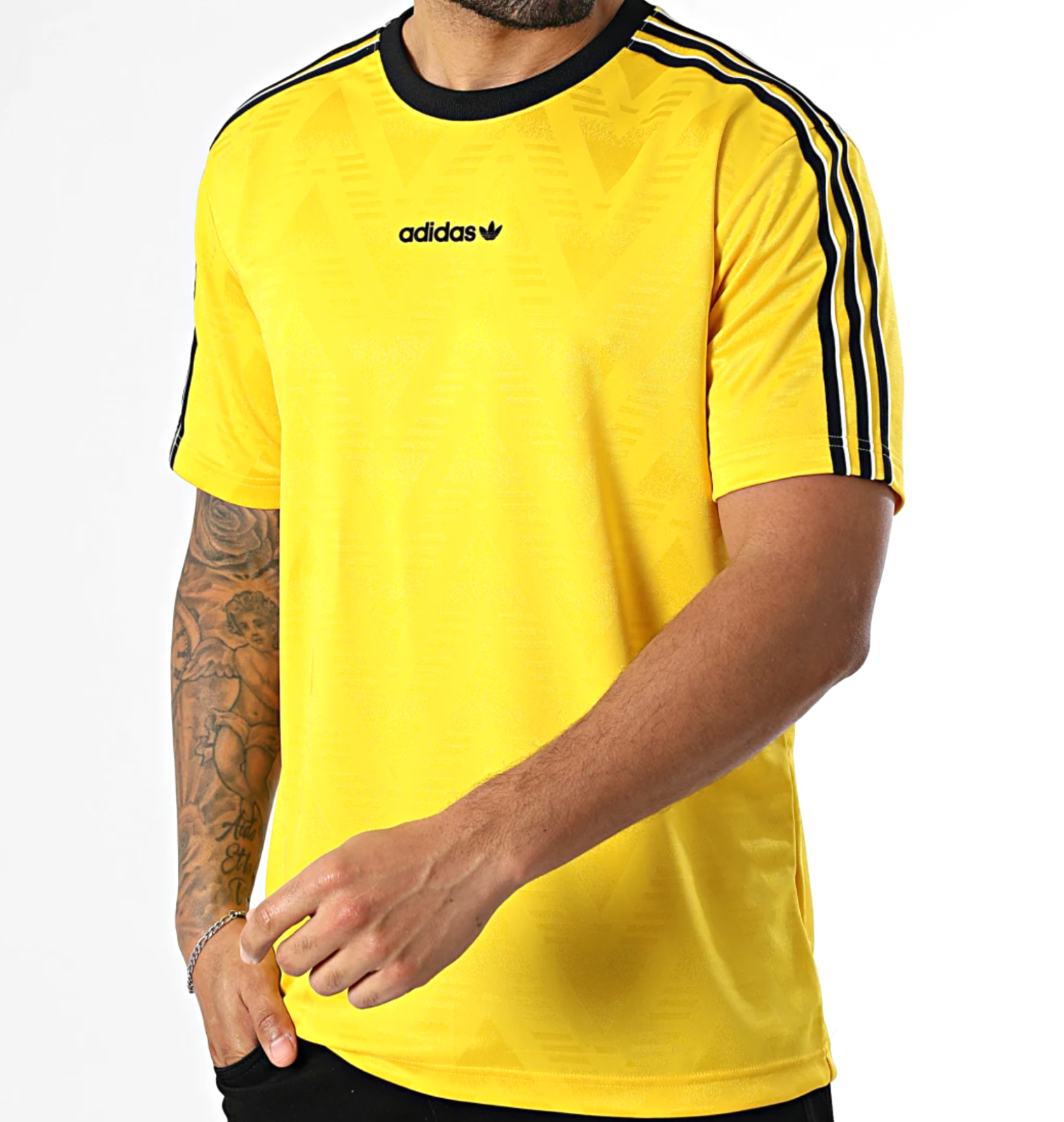 RARE! NEW MEN’S ADIDAS ORIGINALS TREFOIL JACQUARD SHIRT ~SIZE XL #KE3336
