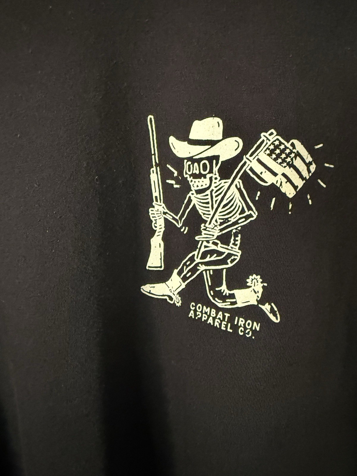 Combat Iron (Hell Yeah Brother) Black Athletic Fit XL 60/40 Cotton-Poly Blend
