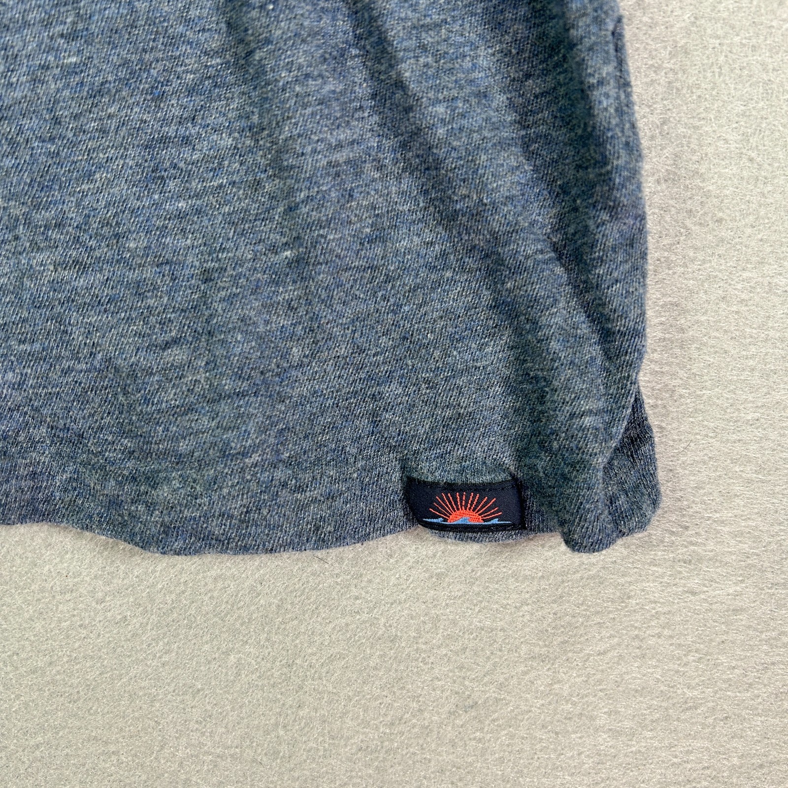 Faherty Men’s T-shirt Large L Blue Chambray Tees Short Sleeve Crew Cotton Modal