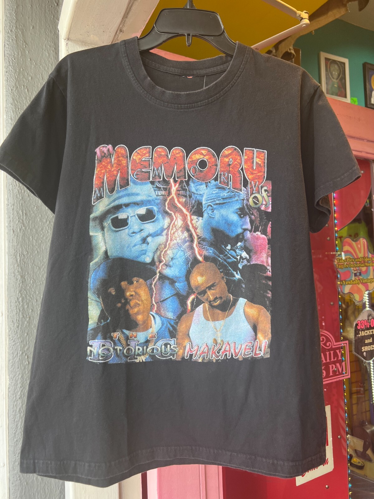 Tupac Biggie “In Memory” “Stop the Violence” Rap Tee Shirt T Shirt Notorious BIG