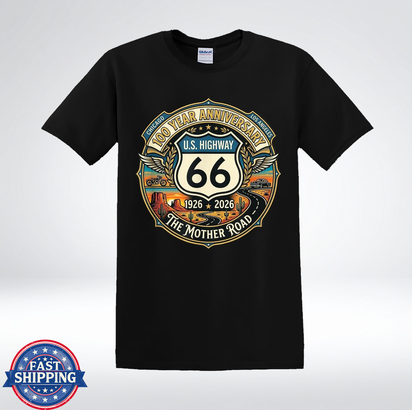 Route 66 The Mother Road 100th Anniversary Road Trip T-Shirt