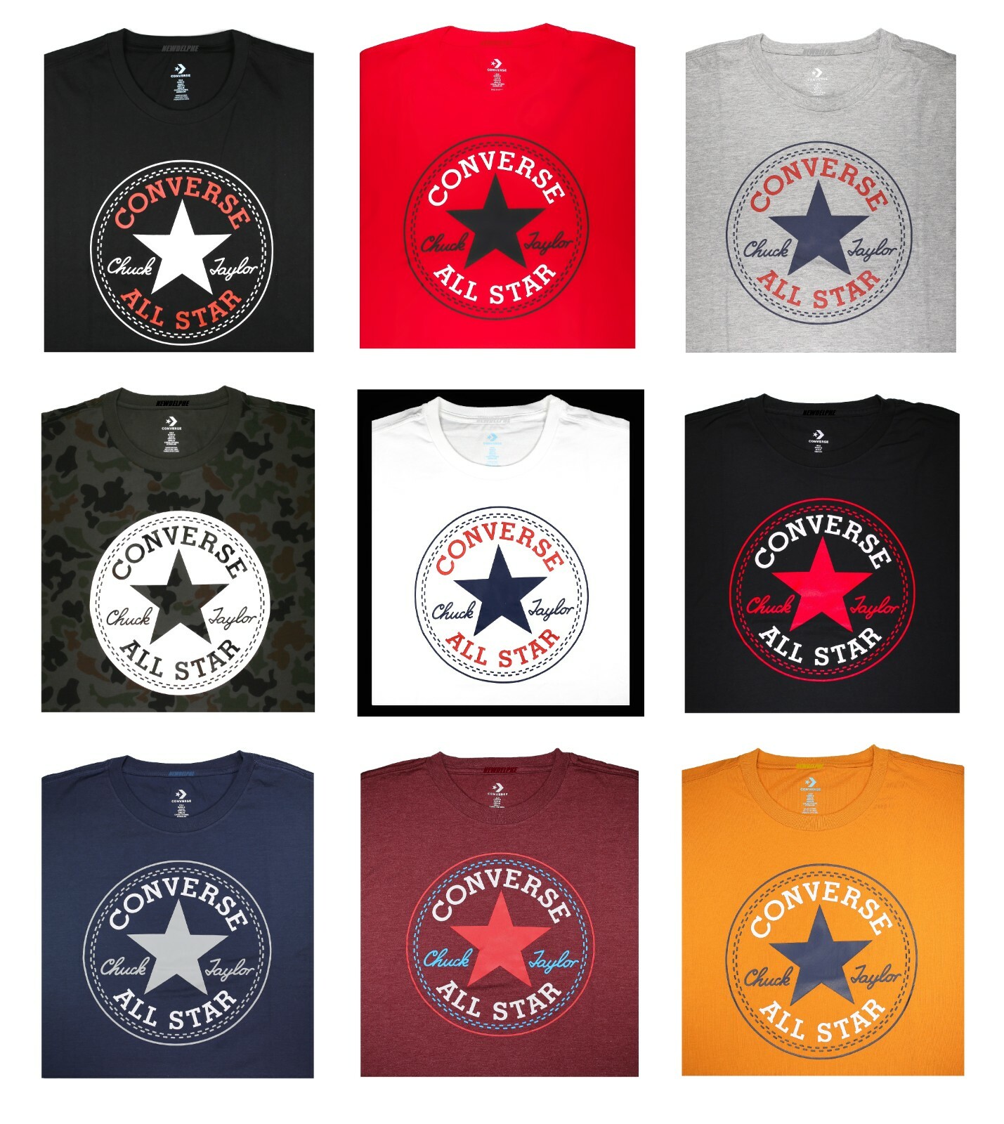 NWT Converse Men SS Crew T-Shirt Tee “ALL STAR CHUCK TAYLOR PATCH EDITION”