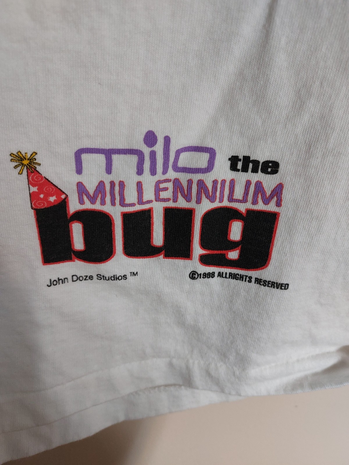 Vintage Milo the Millenium Bug Tick Tock T Shirt One Size